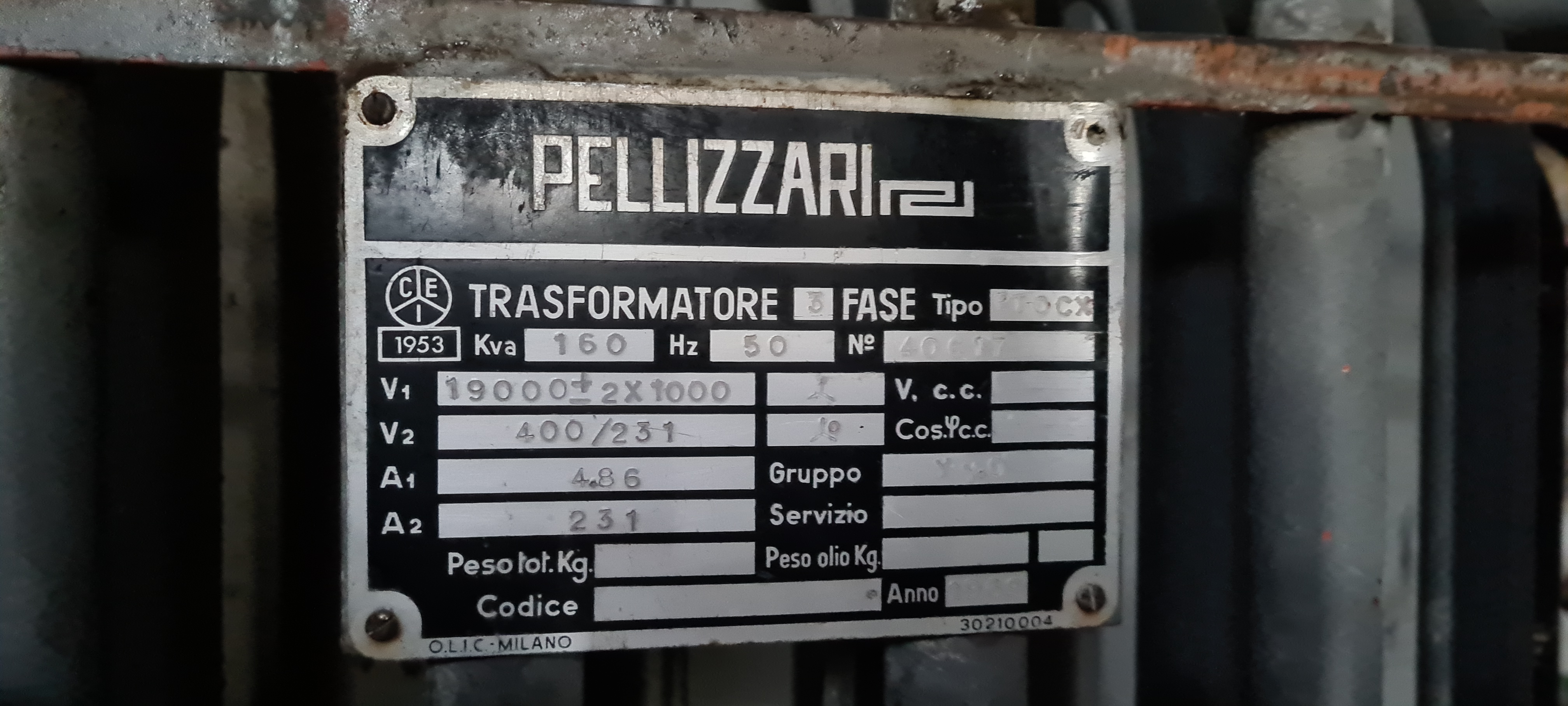 Trasformatore elettrico pellizzari 160 kva in vendita - foto 3