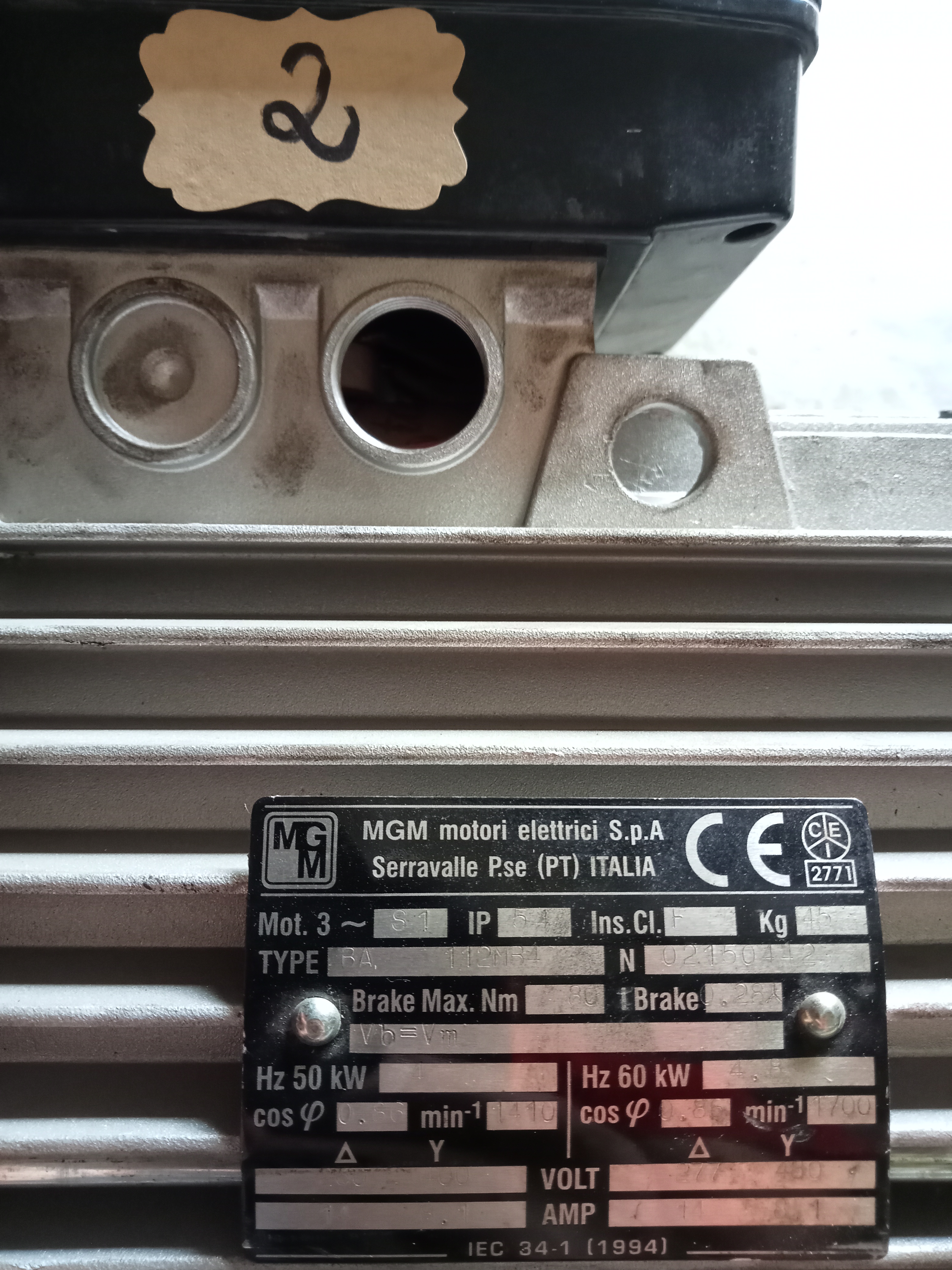 motore elettrico con freno magnetico 4kw in vendita - foto 2