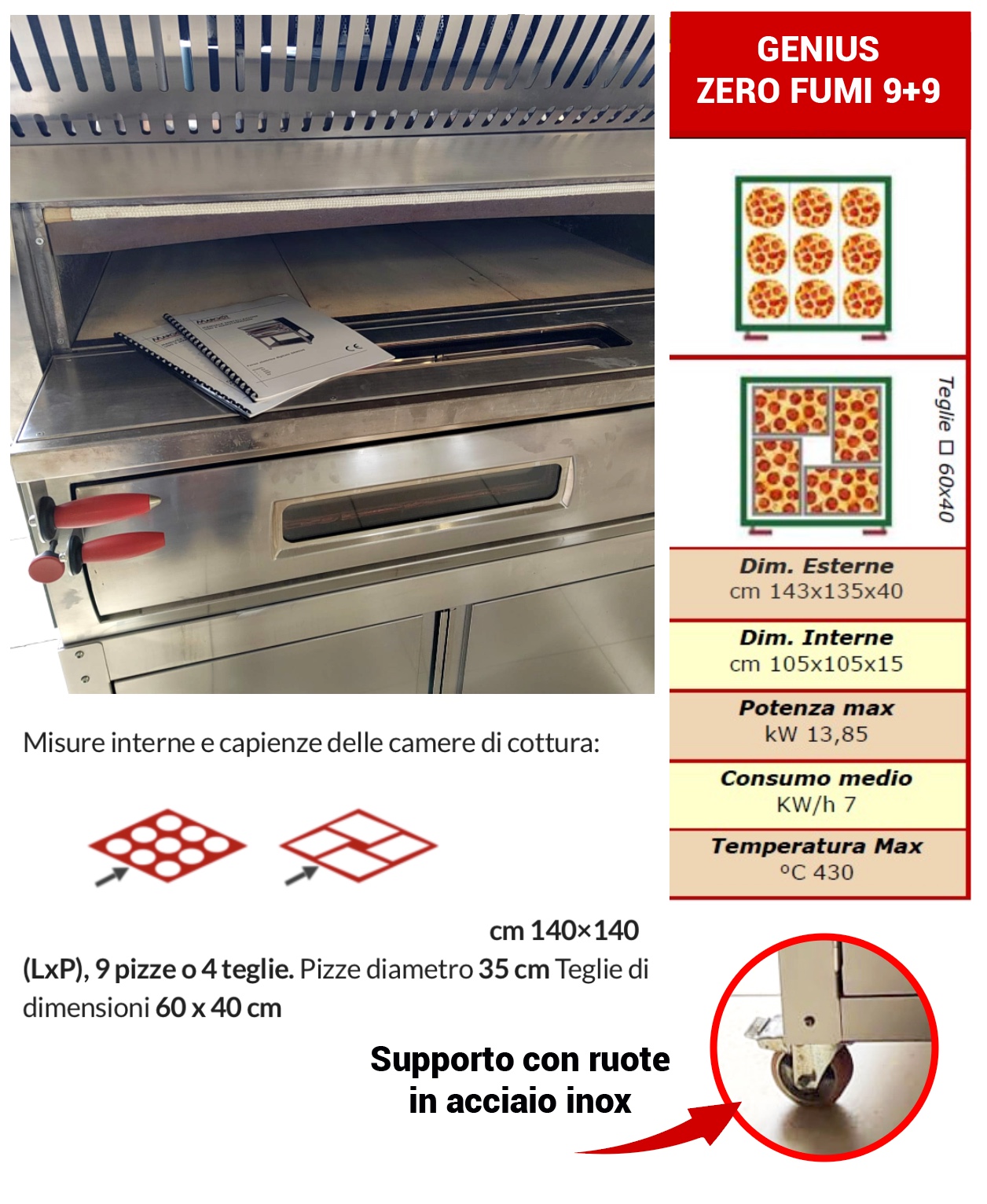 forno pizza con la cappa a condensazione in vendita - foto 2