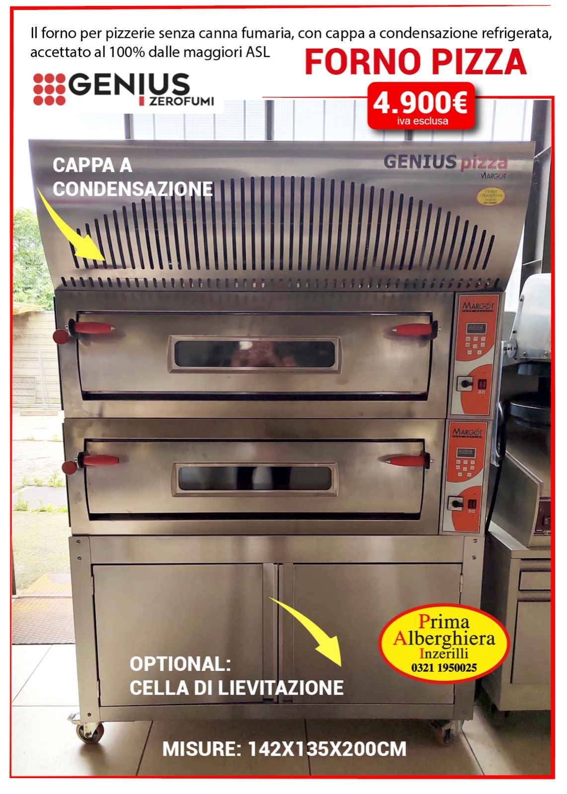 forno pizza con la cappa a condensazione in vendita - foto 1