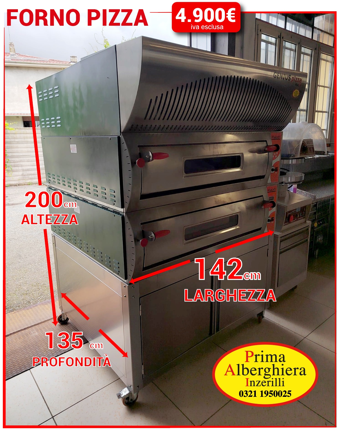 forno pizza con la cappa a condensazione in vendita - foto 3
