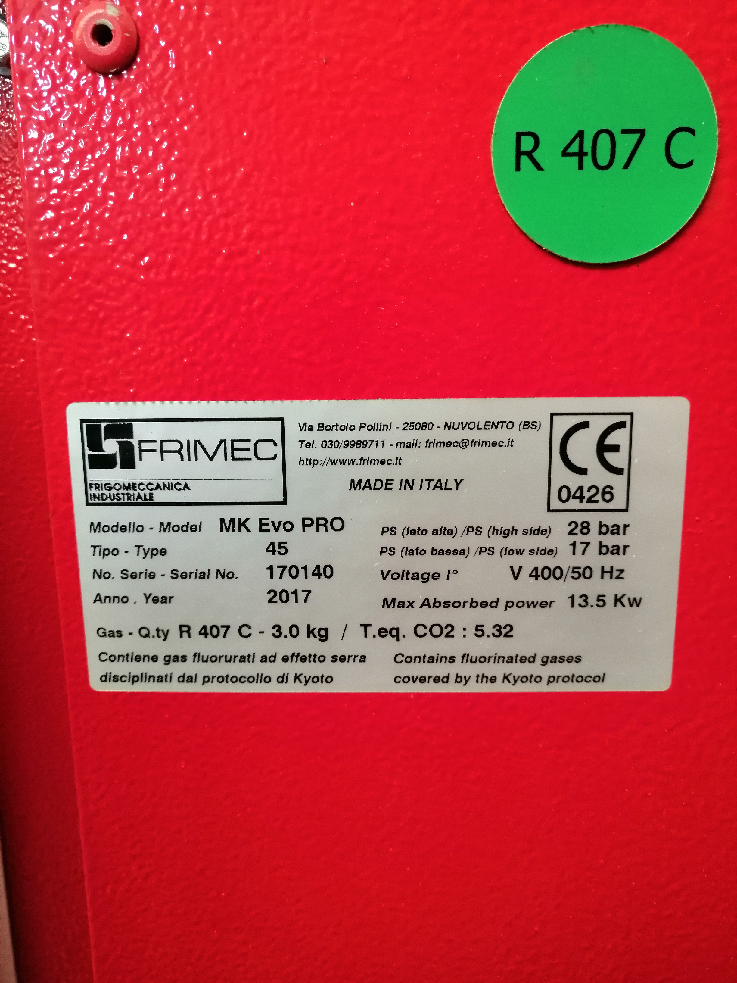 CHILLER FRIGO REFRIGERATORE  in vendita - foto 3