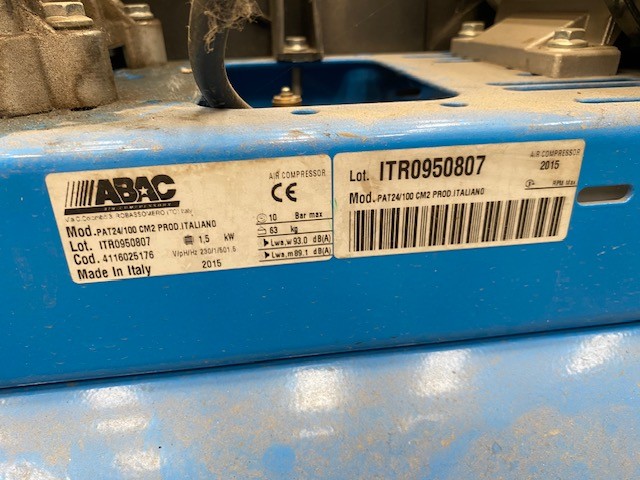 Compressore Abac Modello Pat 24/100 in vendita - foto 3