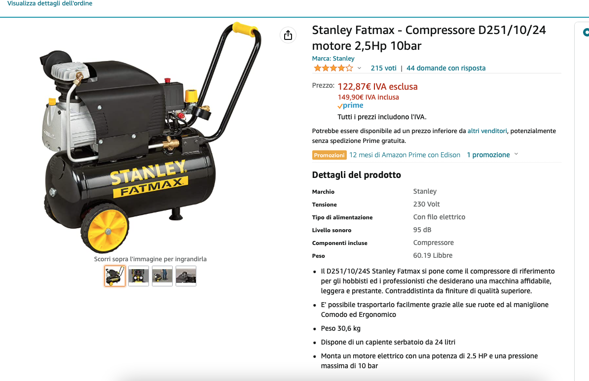 Compressore Stanley in vendita - foto 1