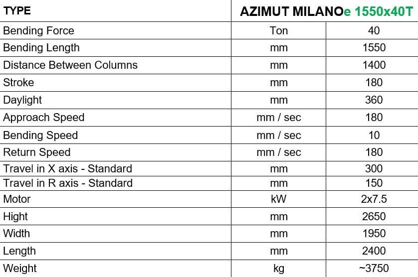 PRESSA PIEGATRICE AZIMUT MILANOe 1550x40T in vendita - foto 2