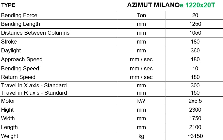 PRESSA PIEGATRICE AZIMUT MILANOe 1220x20T in vendita - foto 2