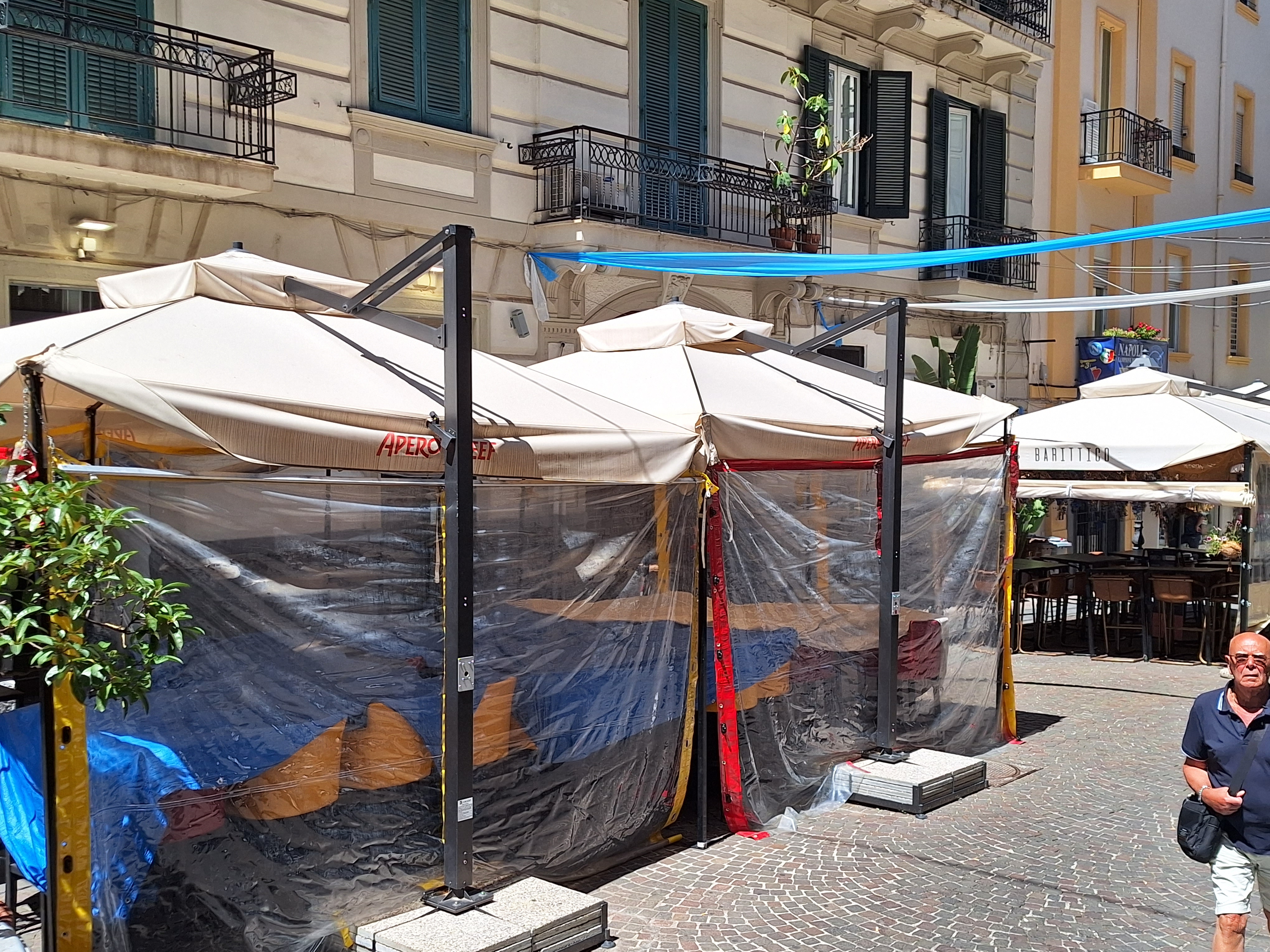 Ombrelloni Venezia calssic 400×400 Colore manganese in vendita - foto 4