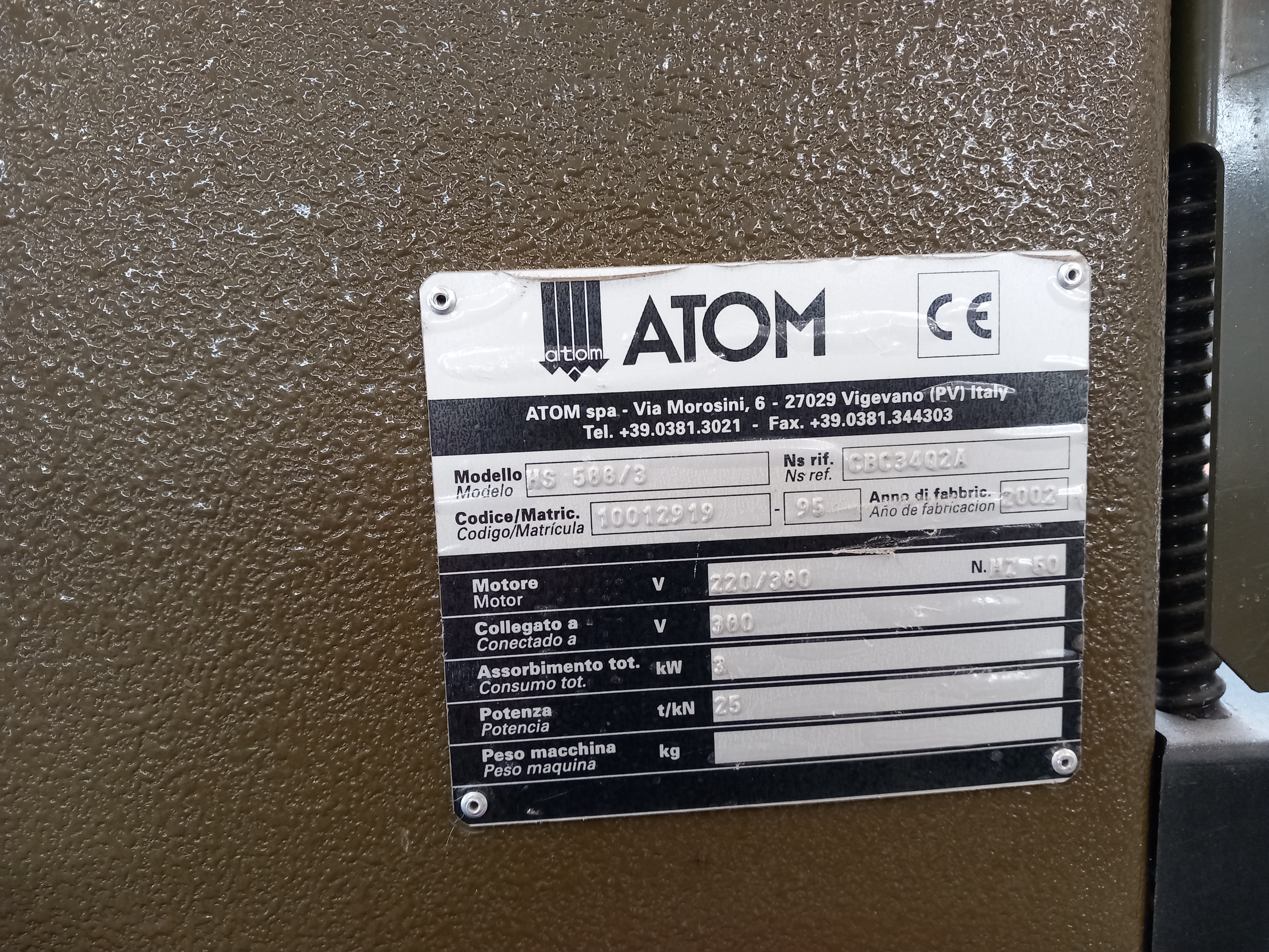 Trancia fustellatrice Atom in vendita - foto 4