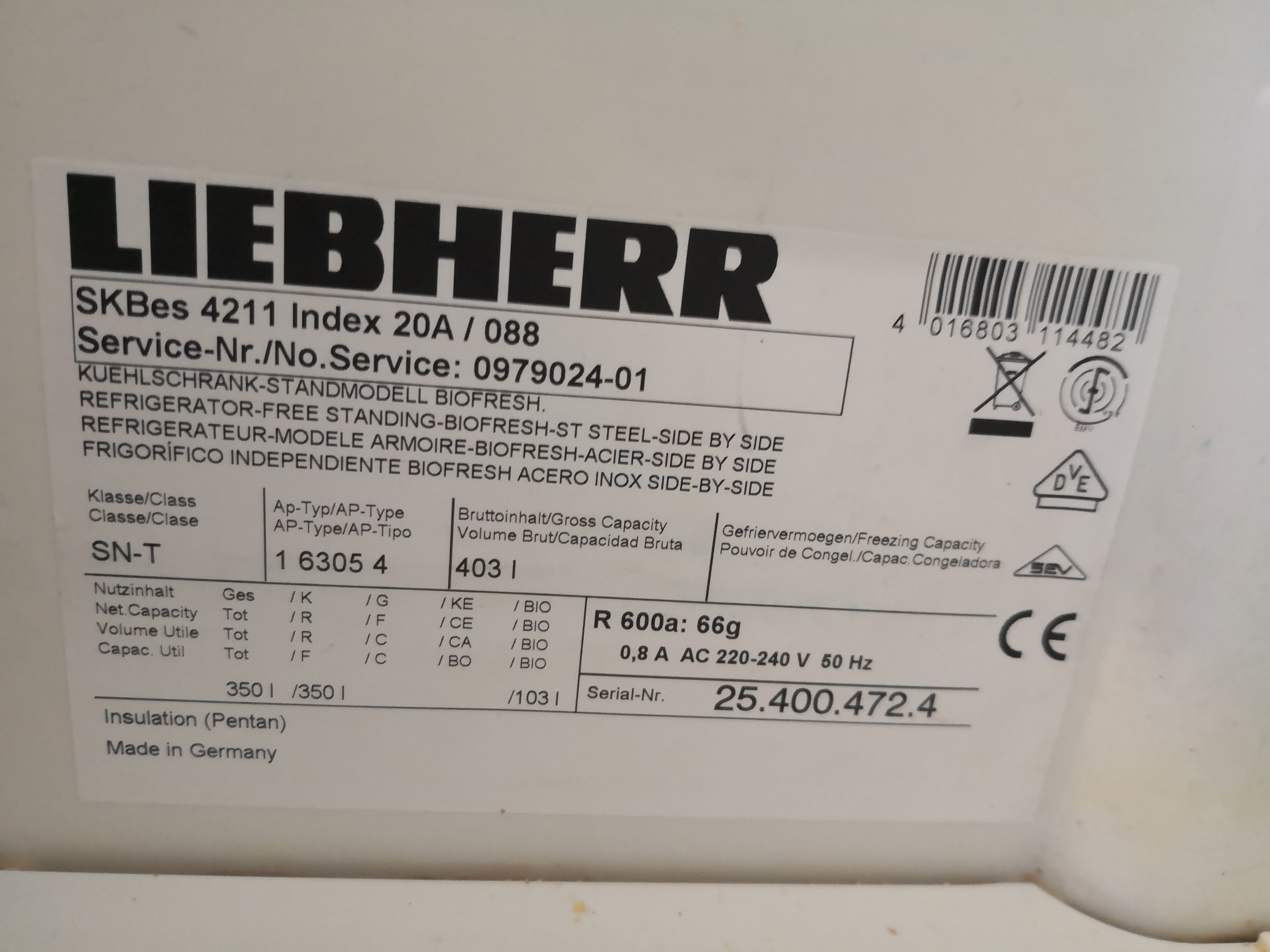 Frigorifero LIEBHERR MOD.SK BES 4211 linea professional in vendita - foto 2
