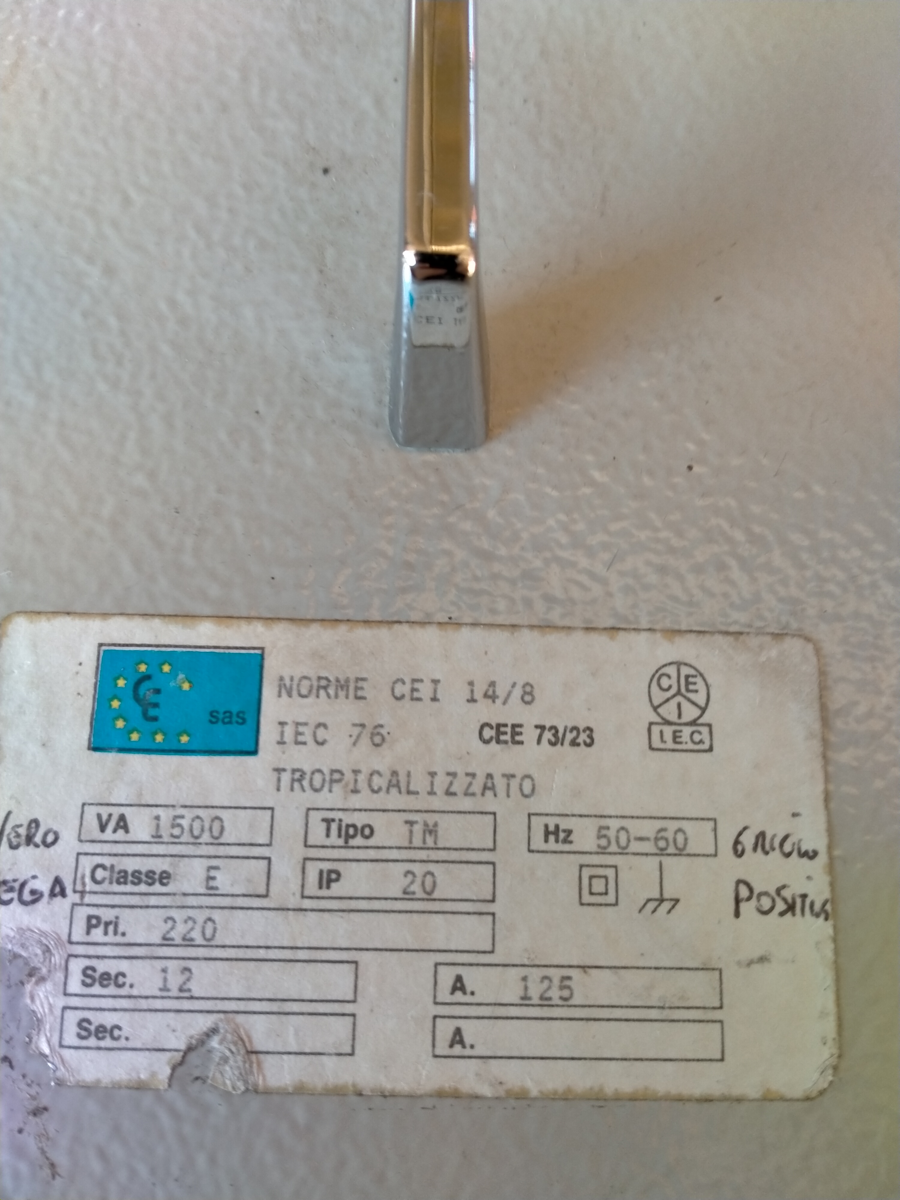 Trasformatore, ,220v a 12v VA-1500, TROPICALIZZATO in vendita - foto 2