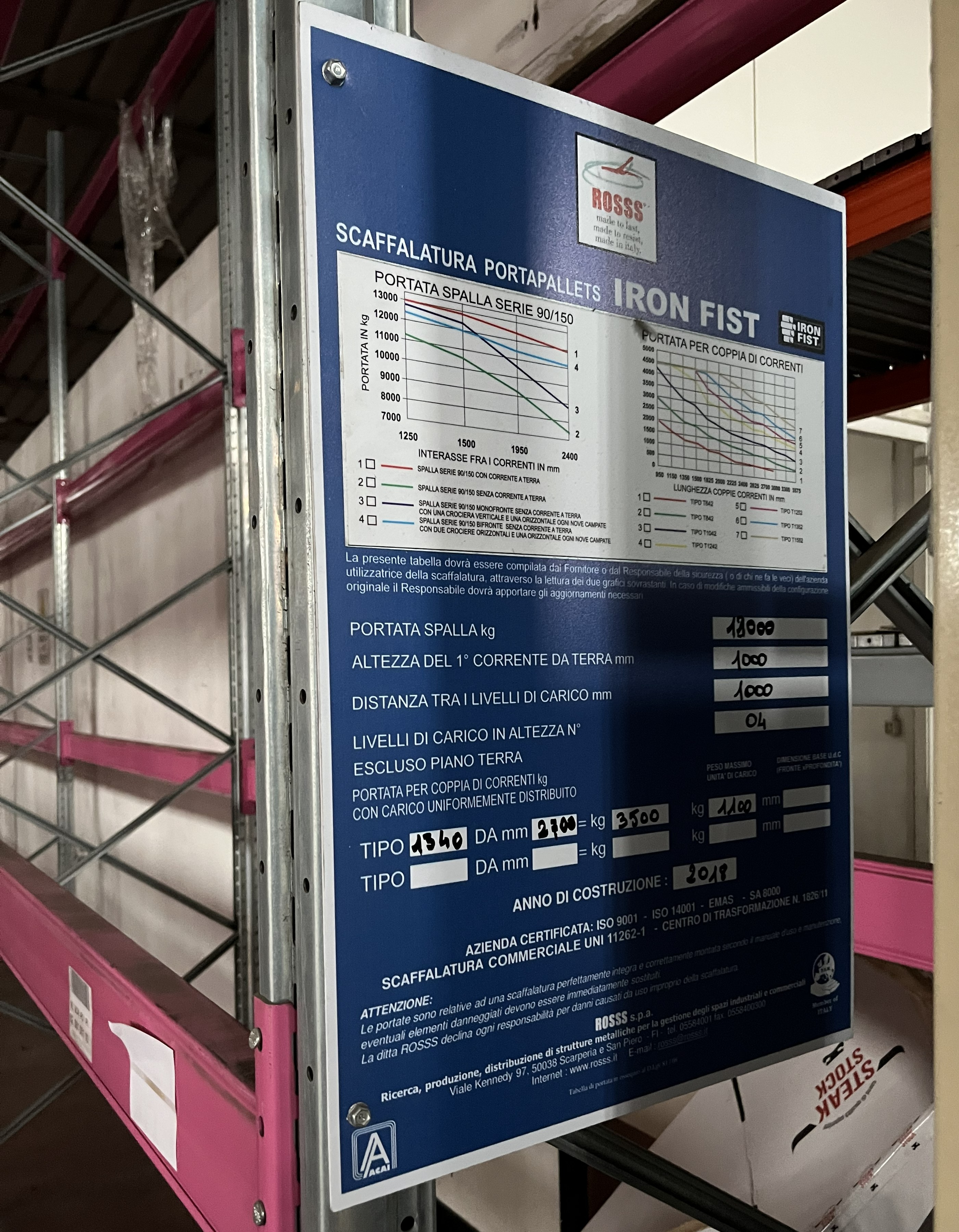 Scaffalature portapallet ROSSS in vendita - foto 5