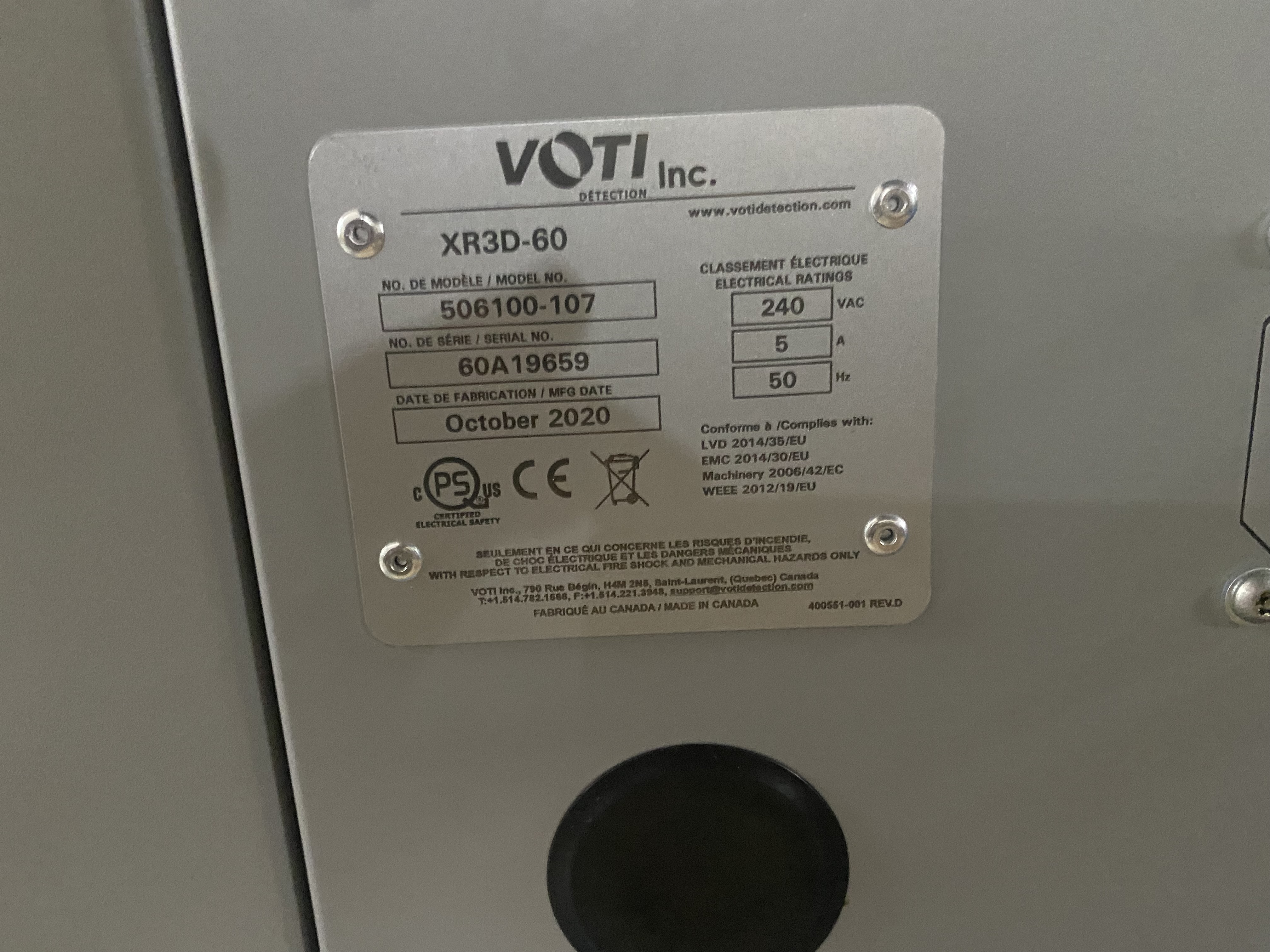 VOTI XR3D-60 - Scanner a Raggi X per Ispezione in vendita - foto 6