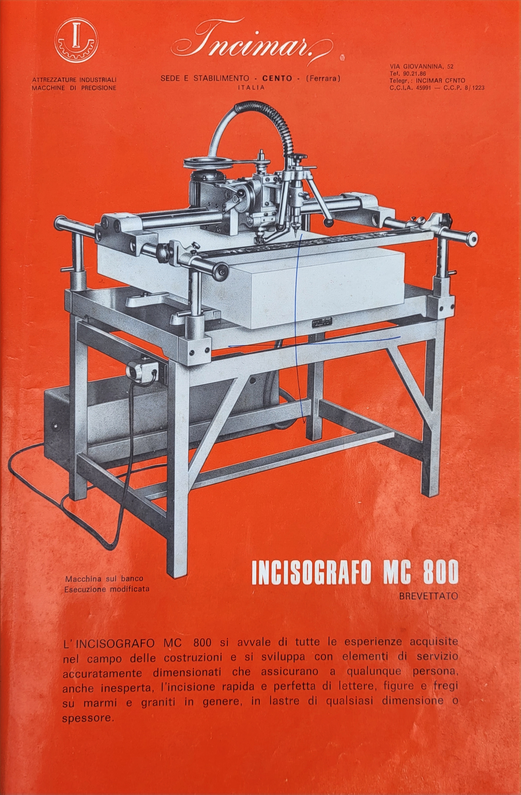 Incisografo MC 800 Incimar  in vendita - foto 9