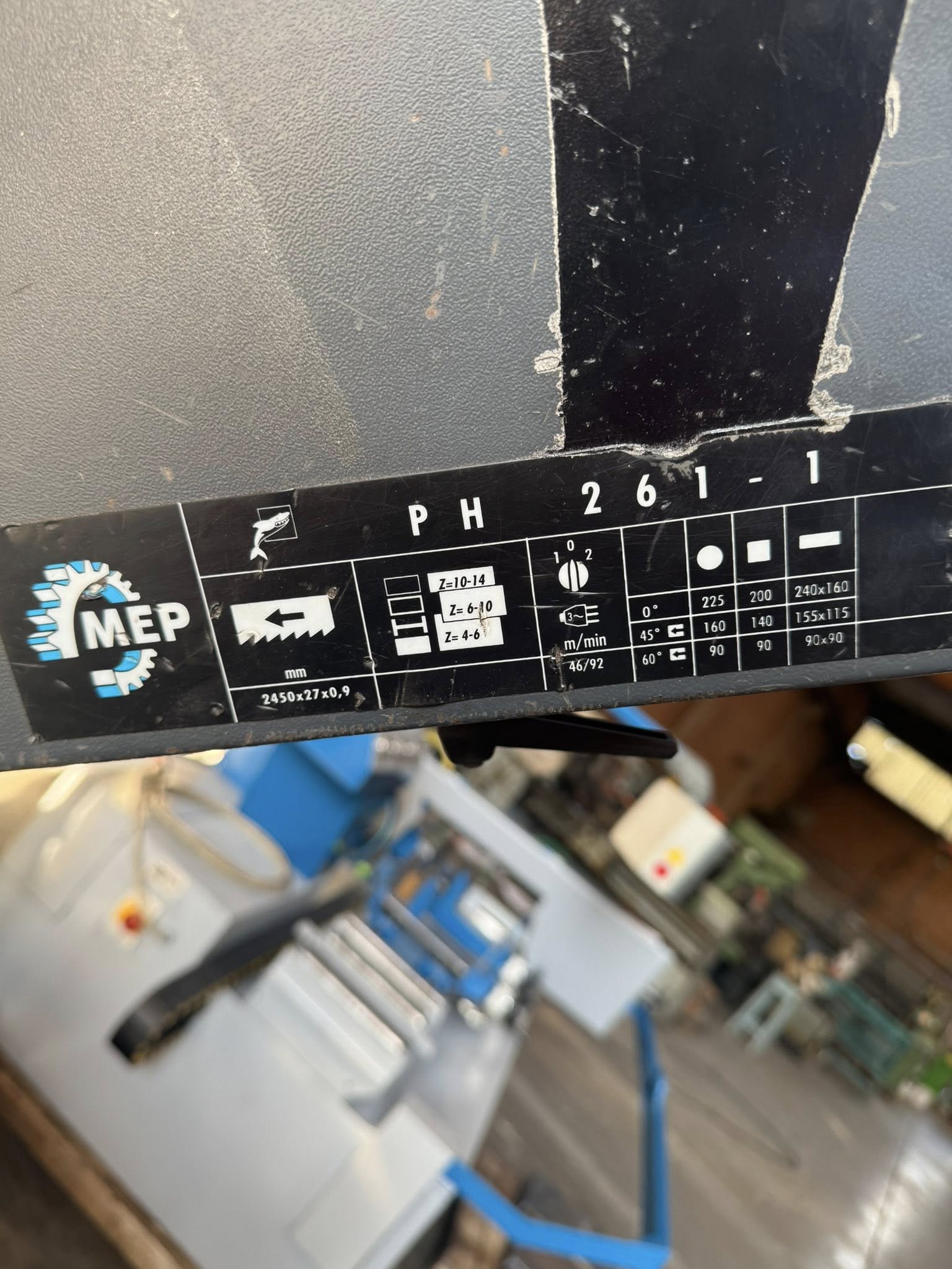Segatrice a nastro manuale MEP usata in vendita - foto 5