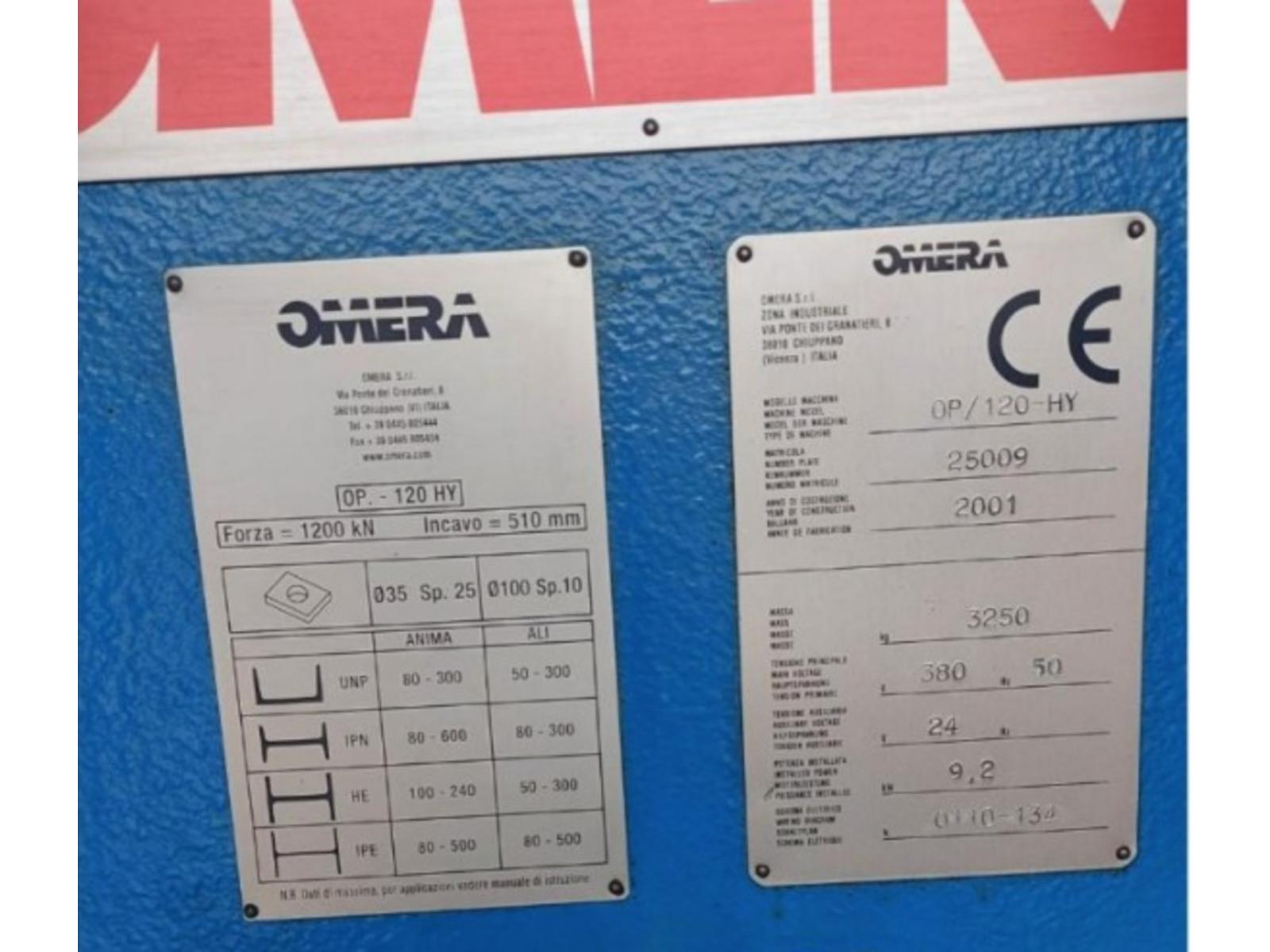 PUNZONATRICE OMERA OP 120 HY USATA in vendita - foto 4