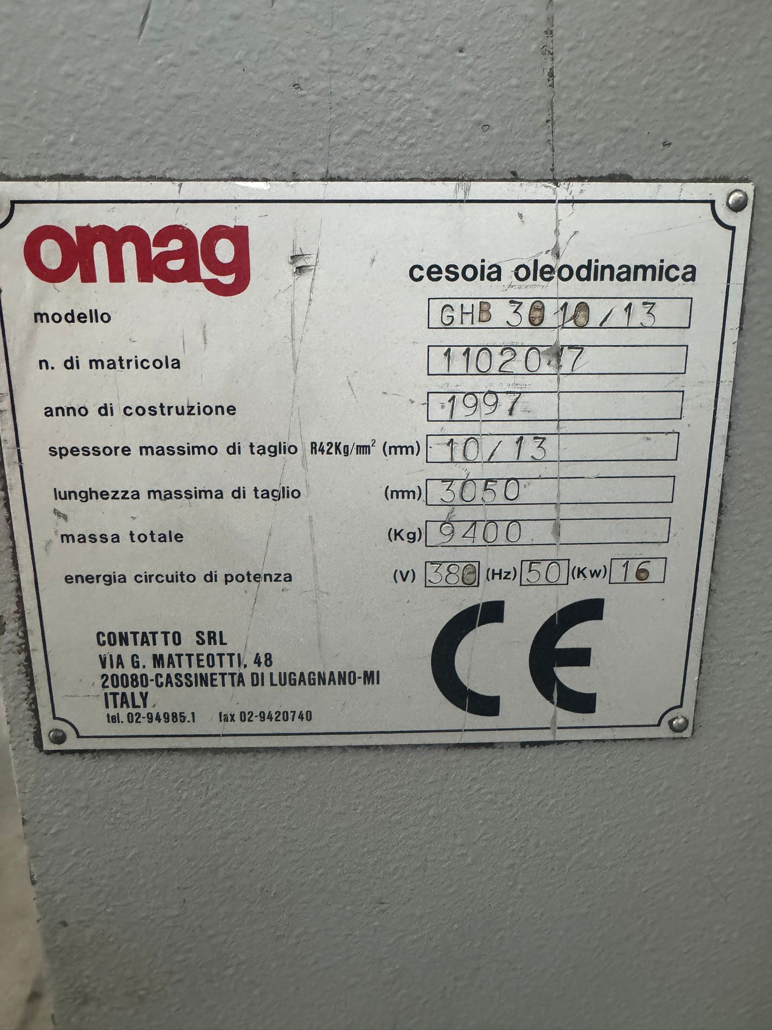 Cesoia idraulica Omag usata in vendita - foto 4