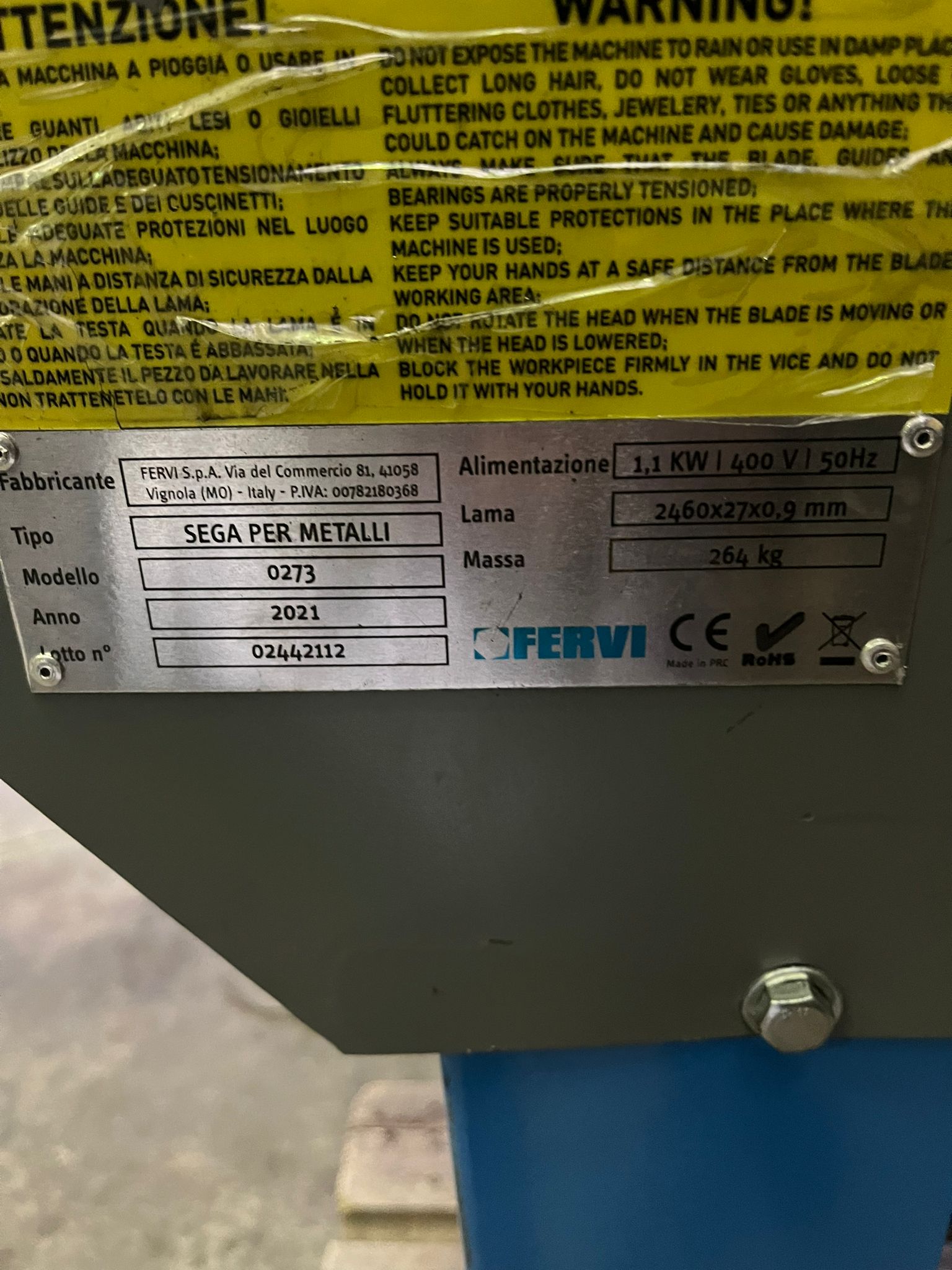 Segatrice a nastro lama 2460mm in vendita - foto 4