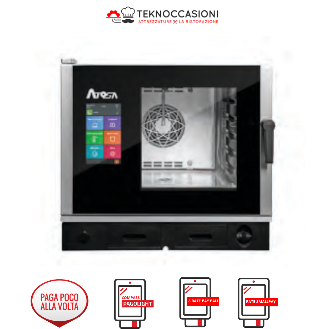 Forno multifunzione touch screen combinato con lavaggio in vendita - foto 1