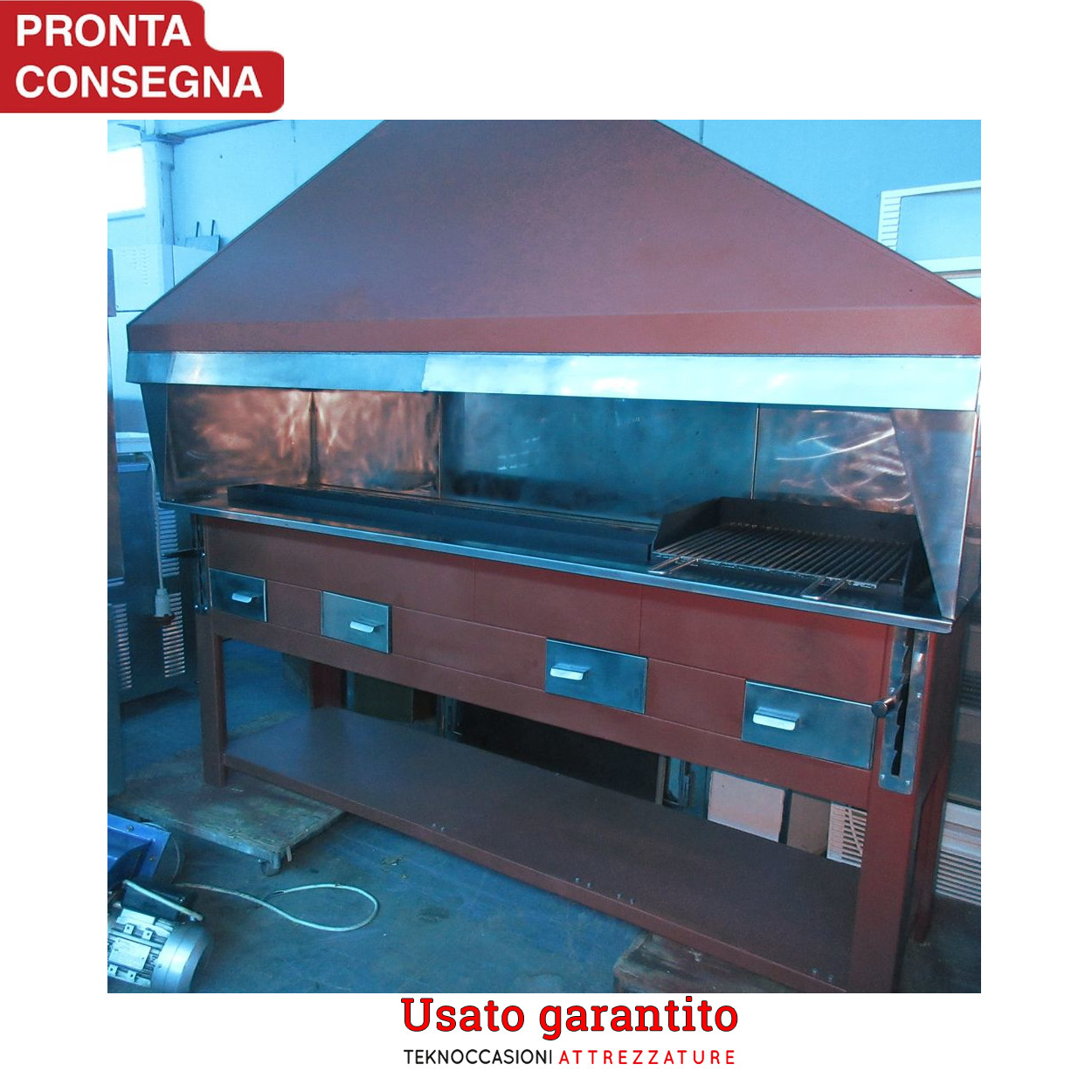 Griglia per arrosticini e carne a carbone con motore  in vendita - foto 2
