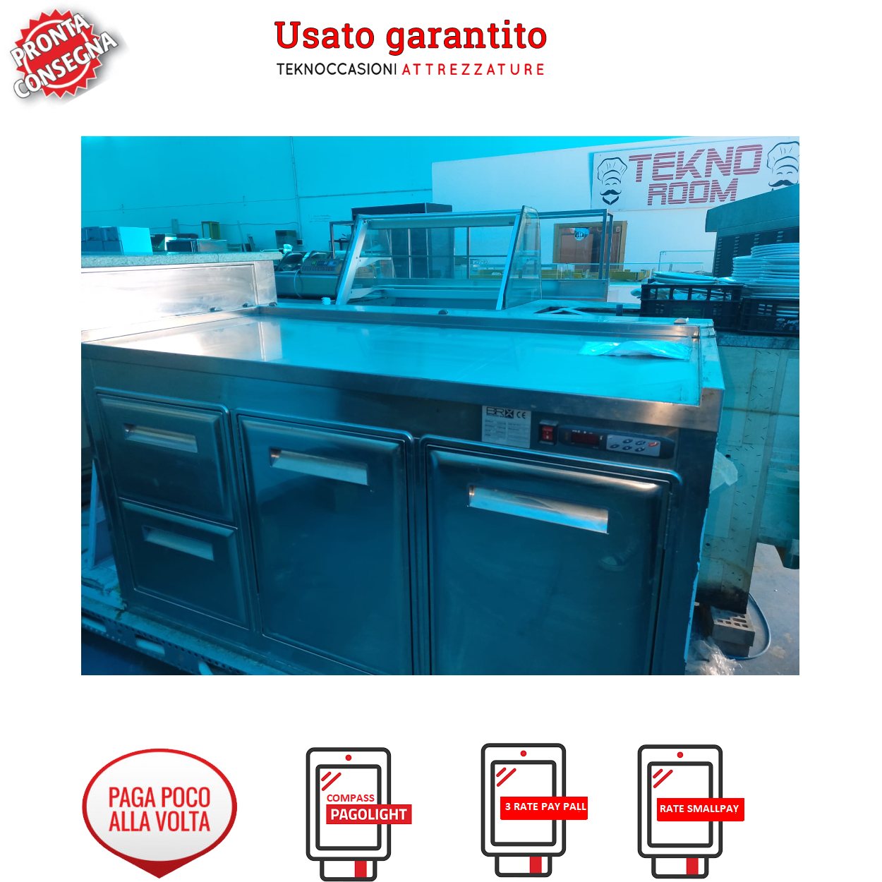 Banco bar usato garantito da 307x80x115 in vendita - foto 3