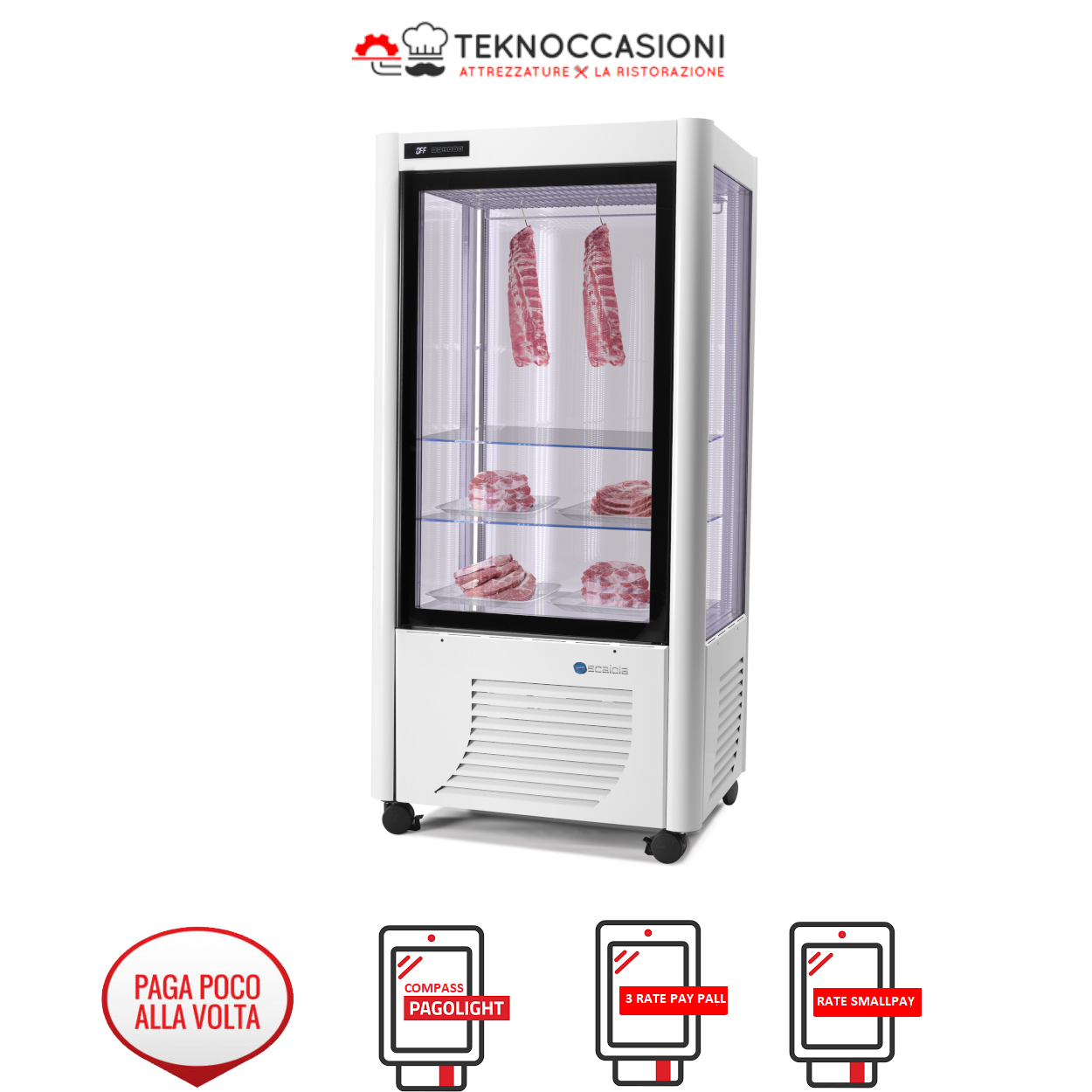Vetrina refrigerata panoramica per macelleria °C +2/+10 in vendita - foto 1