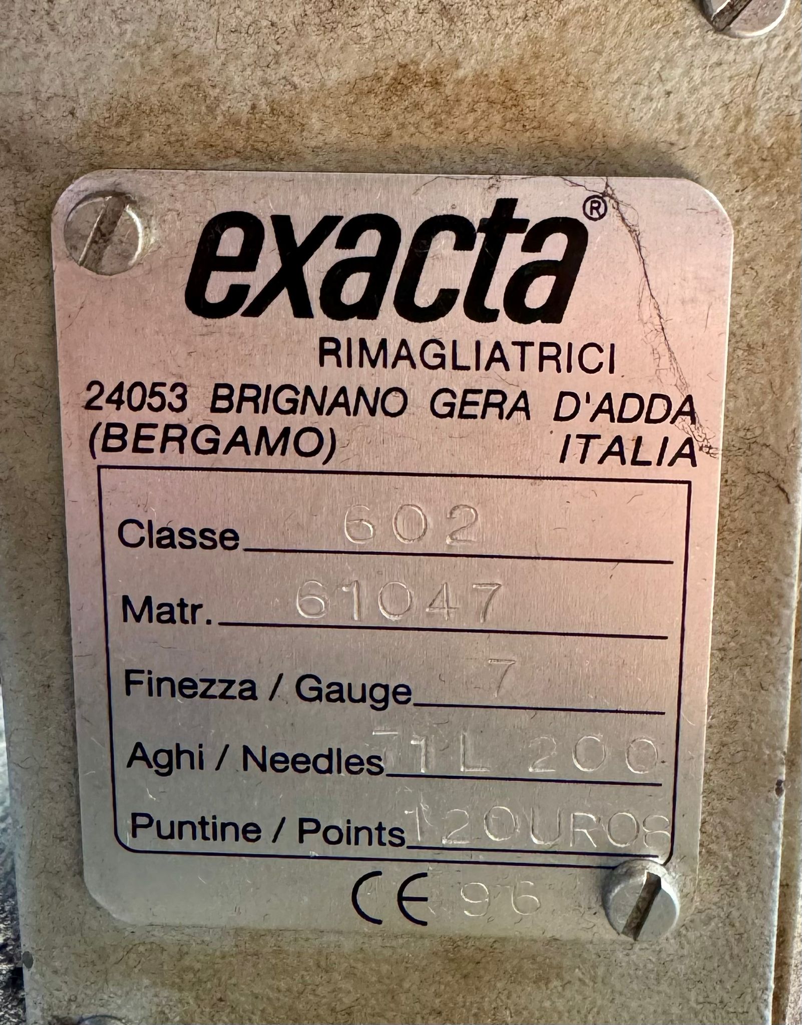 RIMAGLIATRICE EXACTA FIN.7 in vendita - foto 2