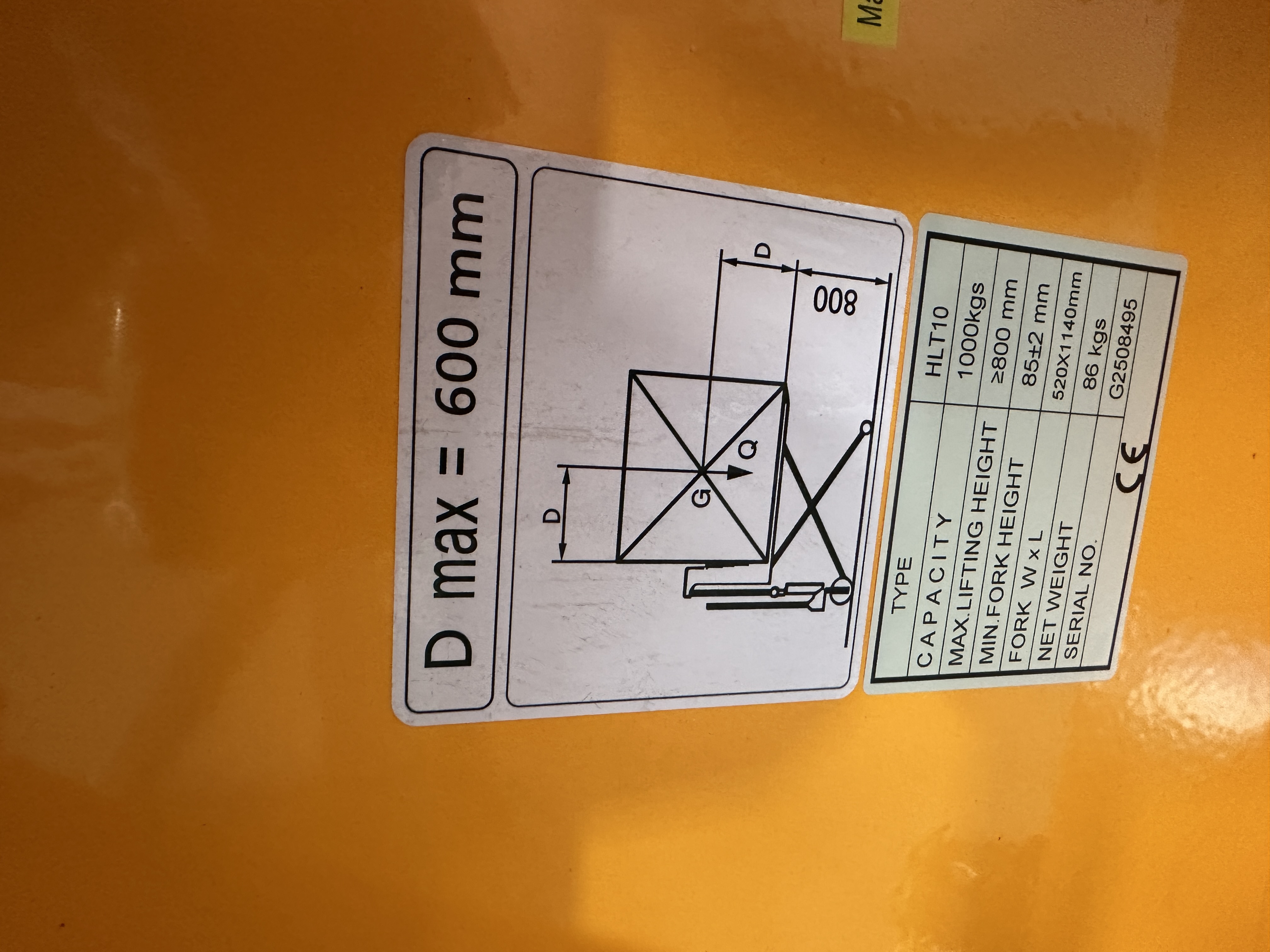 Transpallet a Grande Alzata (Forbice) HLT10 – 1000kg in vendita - foto 2