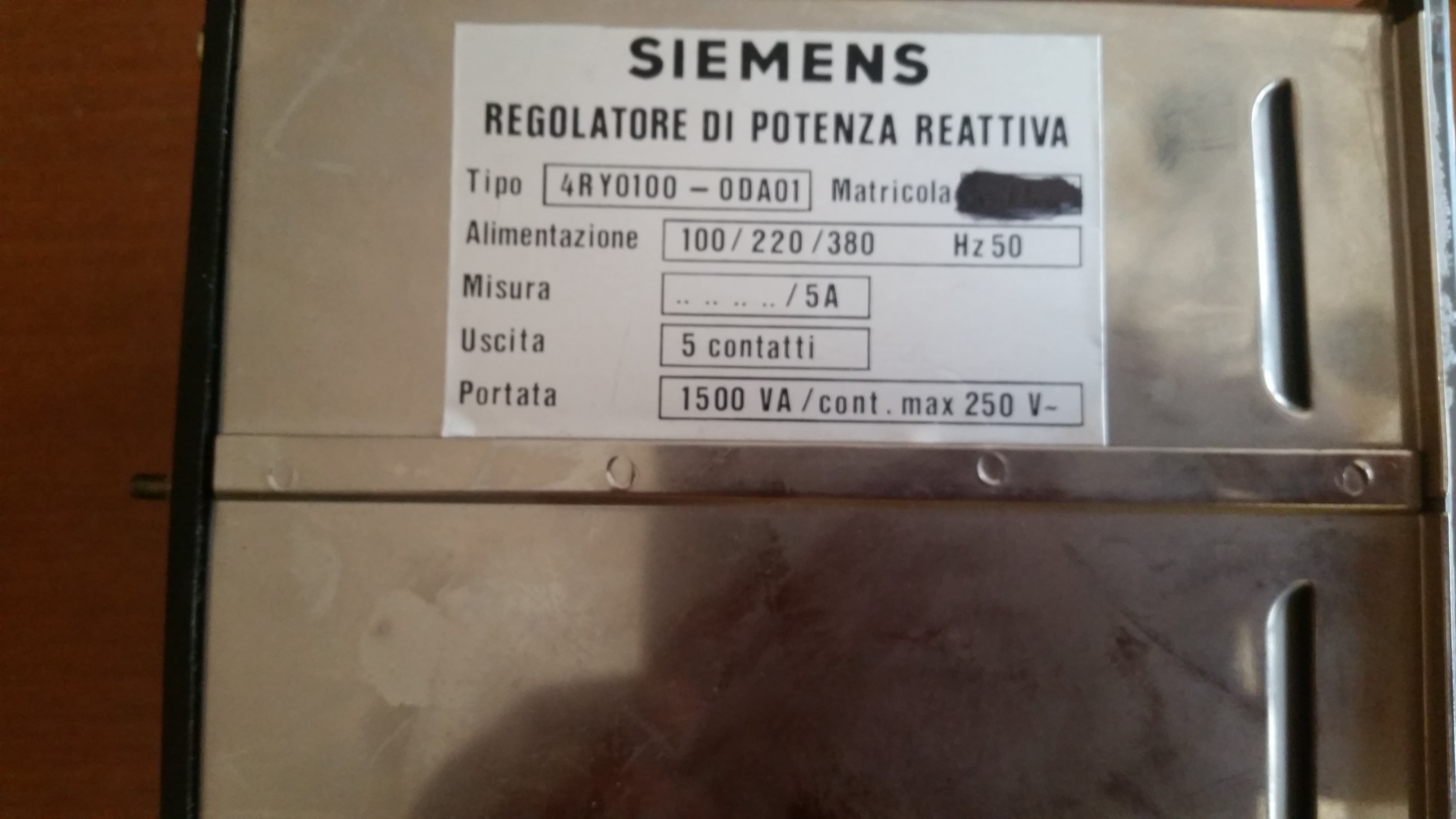 Regolatore di potenza reattiva siemens in vendita - foto 3