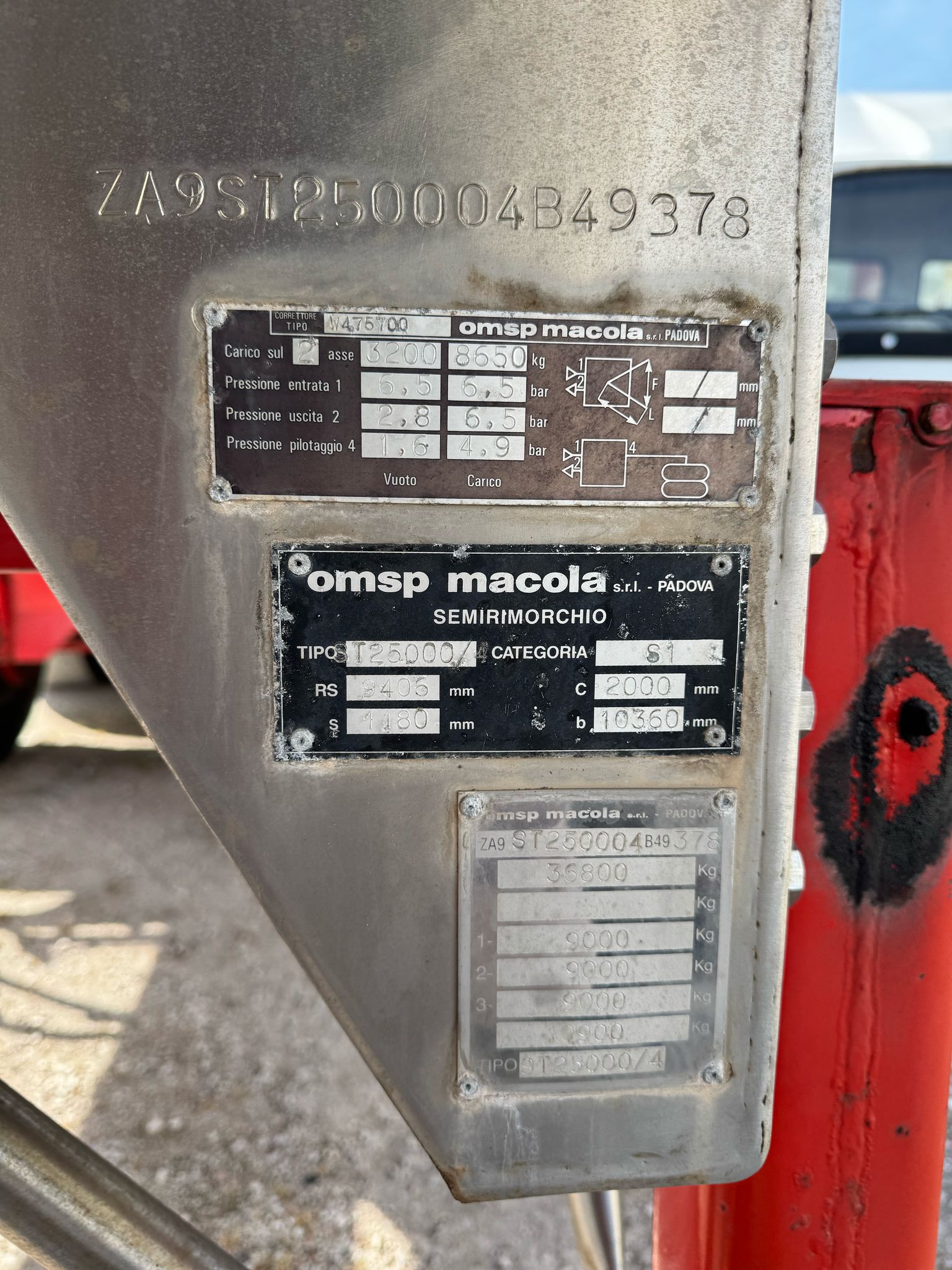 SEMIRIMORCHIO OMSP MACOLA CISTERNA IN ACCIAIO 3 ASSI in vendita - foto 6