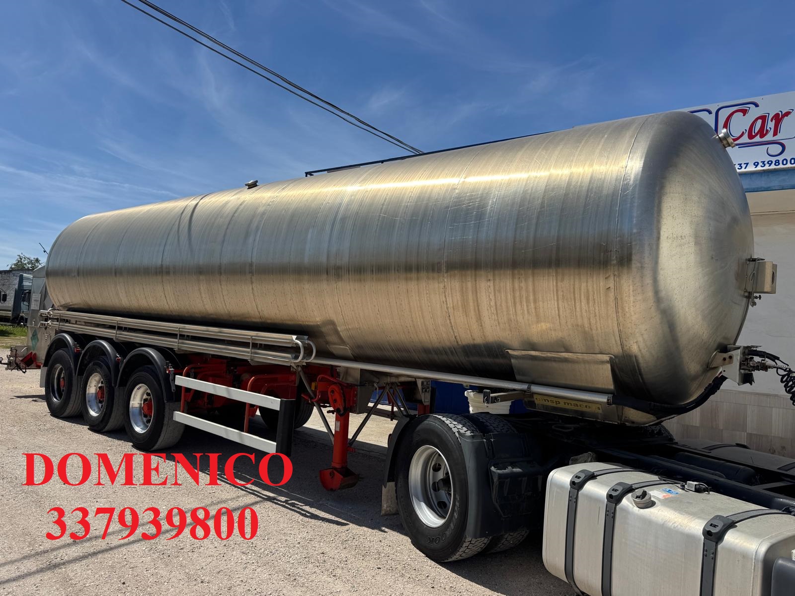 SEMIRIMORCHIO OMSP MACOLA CISTERNA IN ACCIAIO 3 ASSI in vendita - foto 1