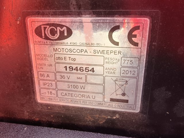 Spazzatrice motoscopa RCM Otto E TOP in vendita - foto 12