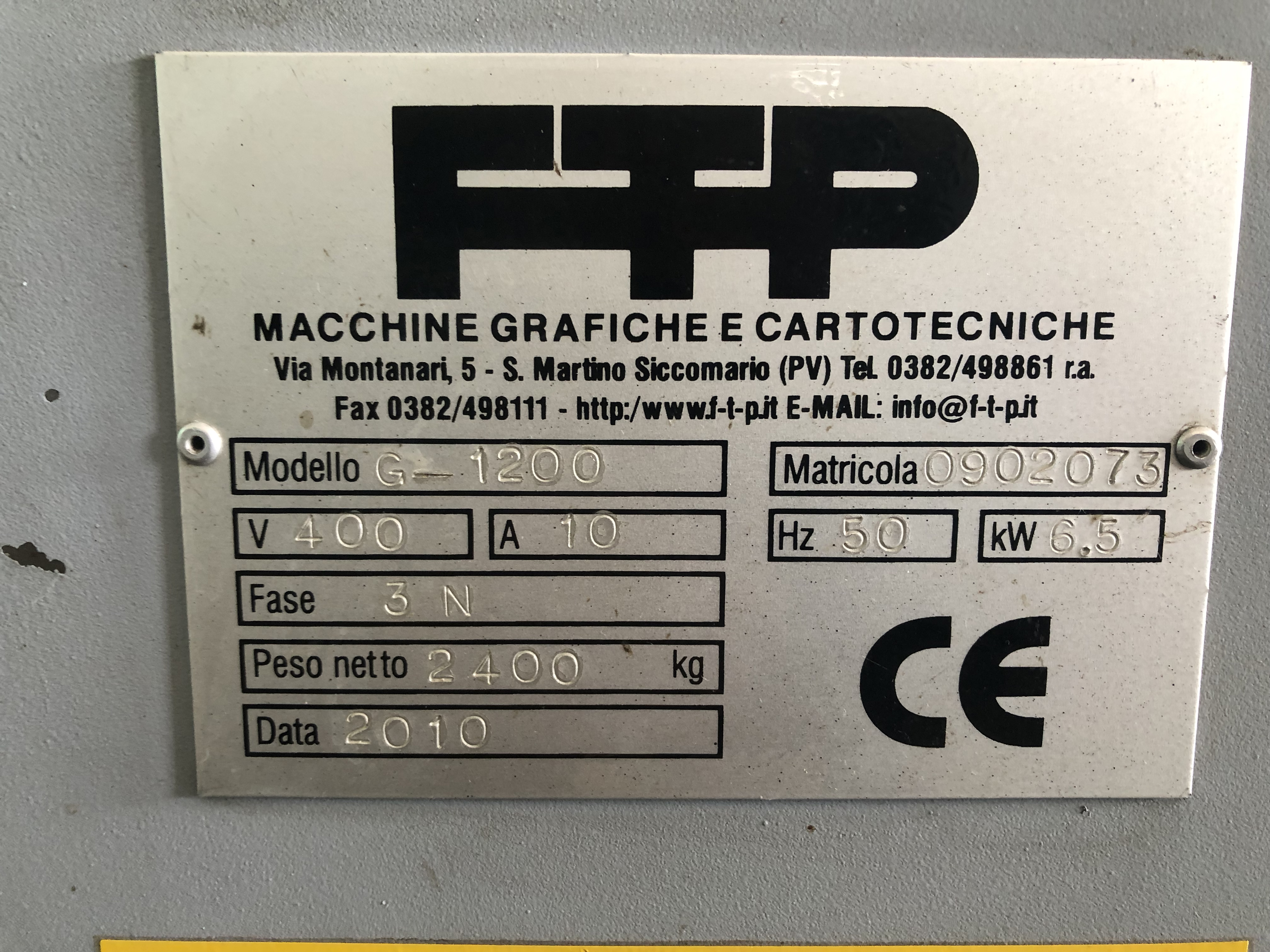 FTP G-1200 – Piegaincollatrice automatica – Anno 2010 in vendita - foto 9