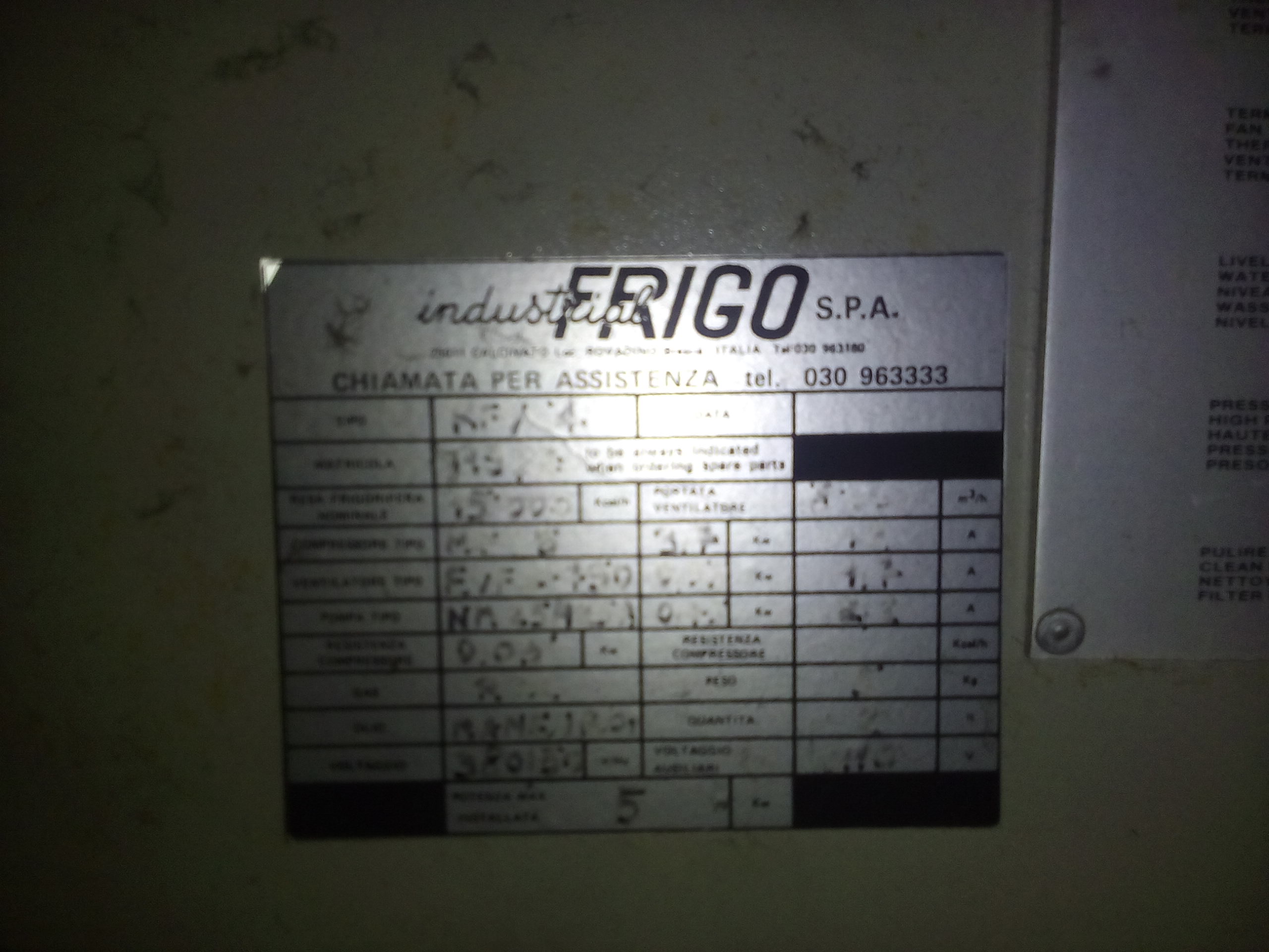 FRIGORIFERI INDUSTRIALI CHILLER  in vendita - foto 8
