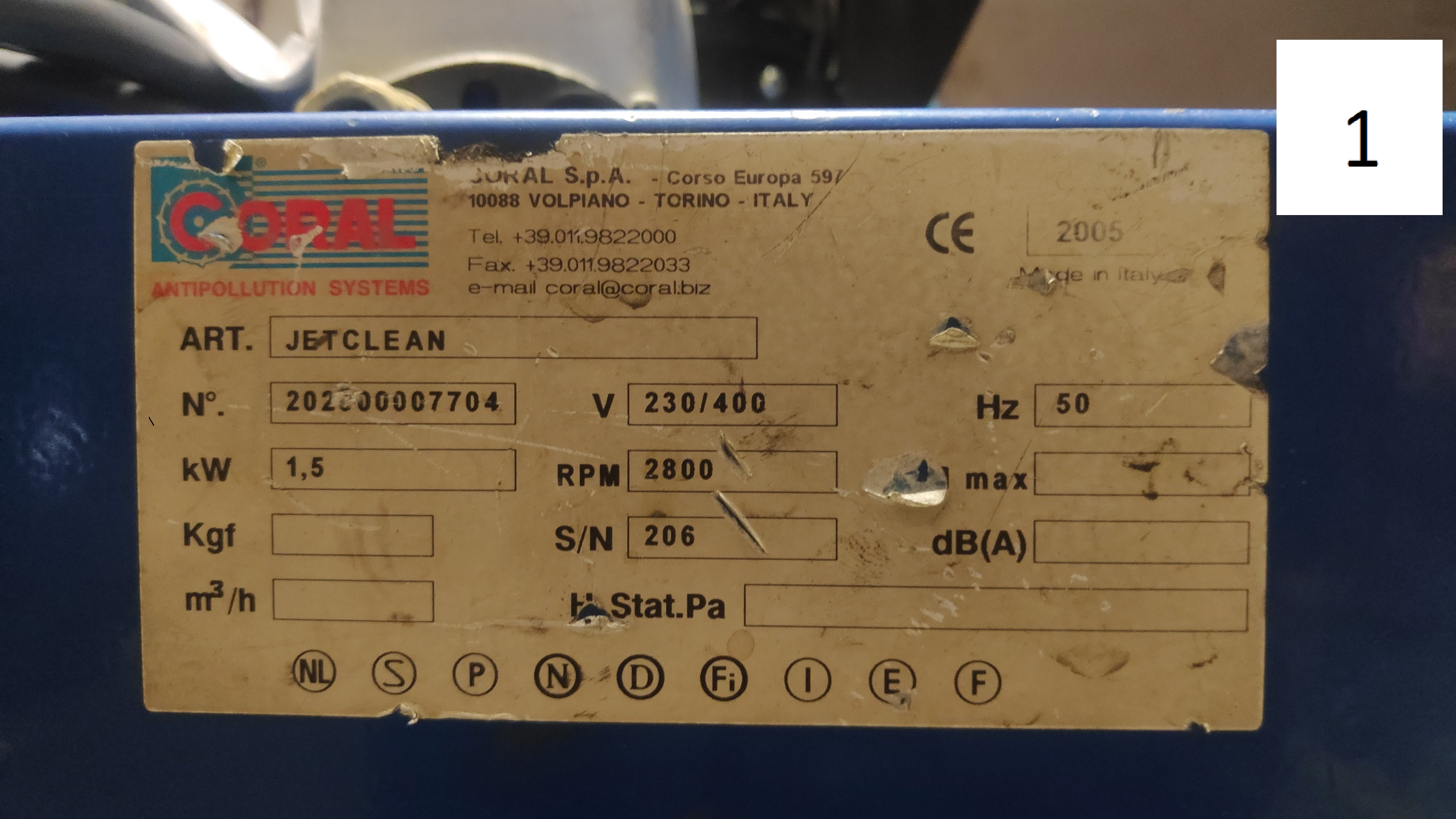 ASPIRATORI A CARRELLO CORAL MODELLO JETCLEAN in vendita - foto 5