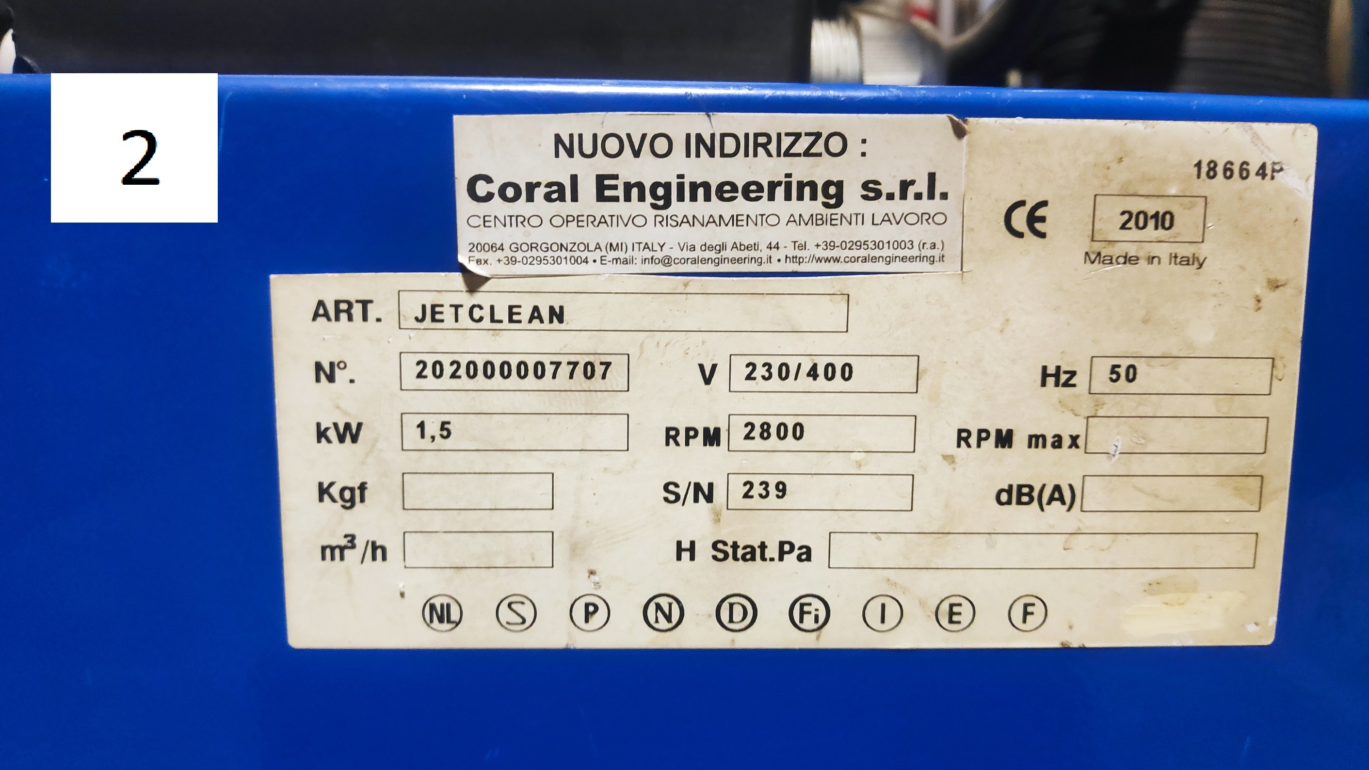 ASPIRATORI A CARRELLO CORAL MODELLO JETCLEAN in vendita - foto 6