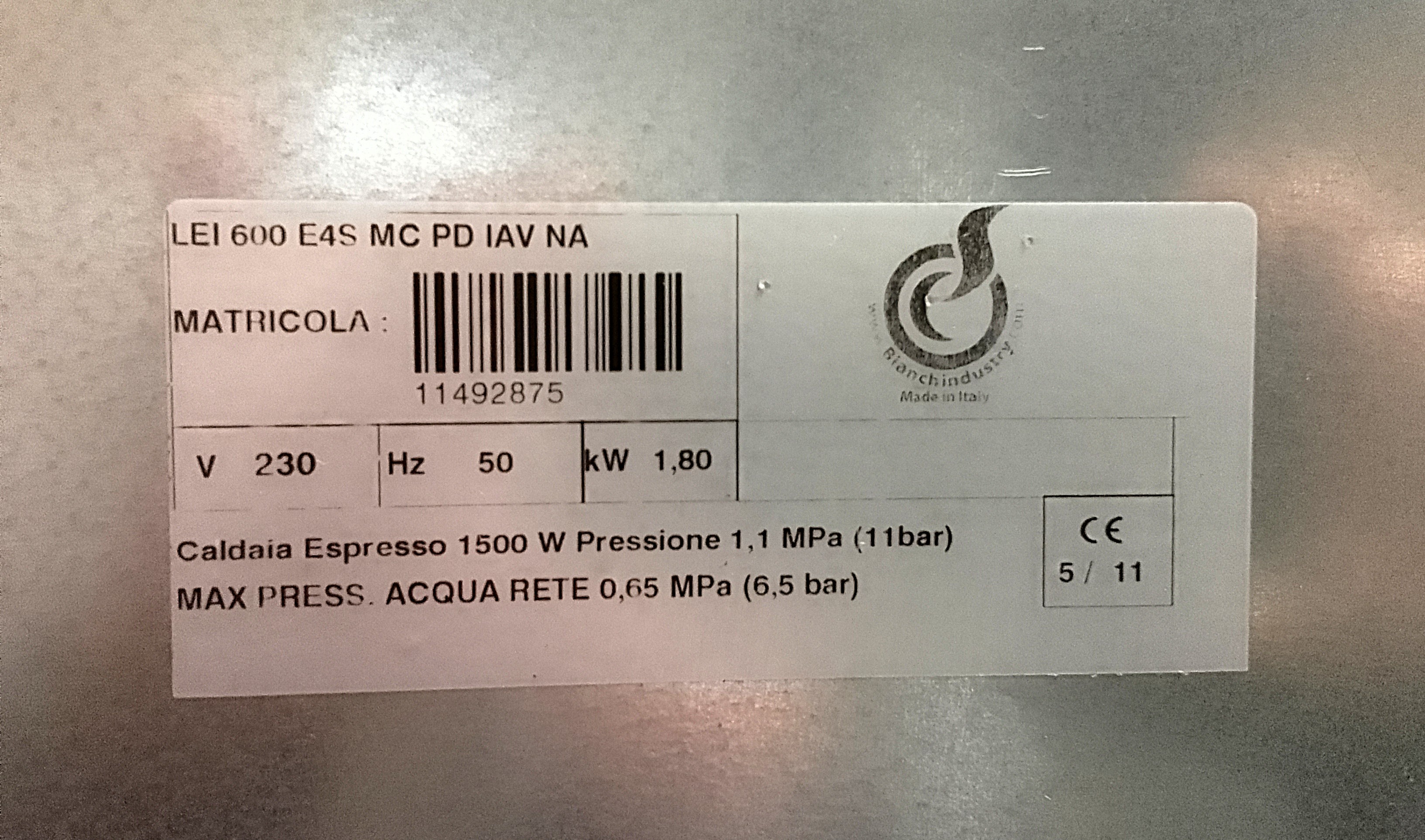 Distributore automatico Bianchi LEI 600 in vendita - foto 4