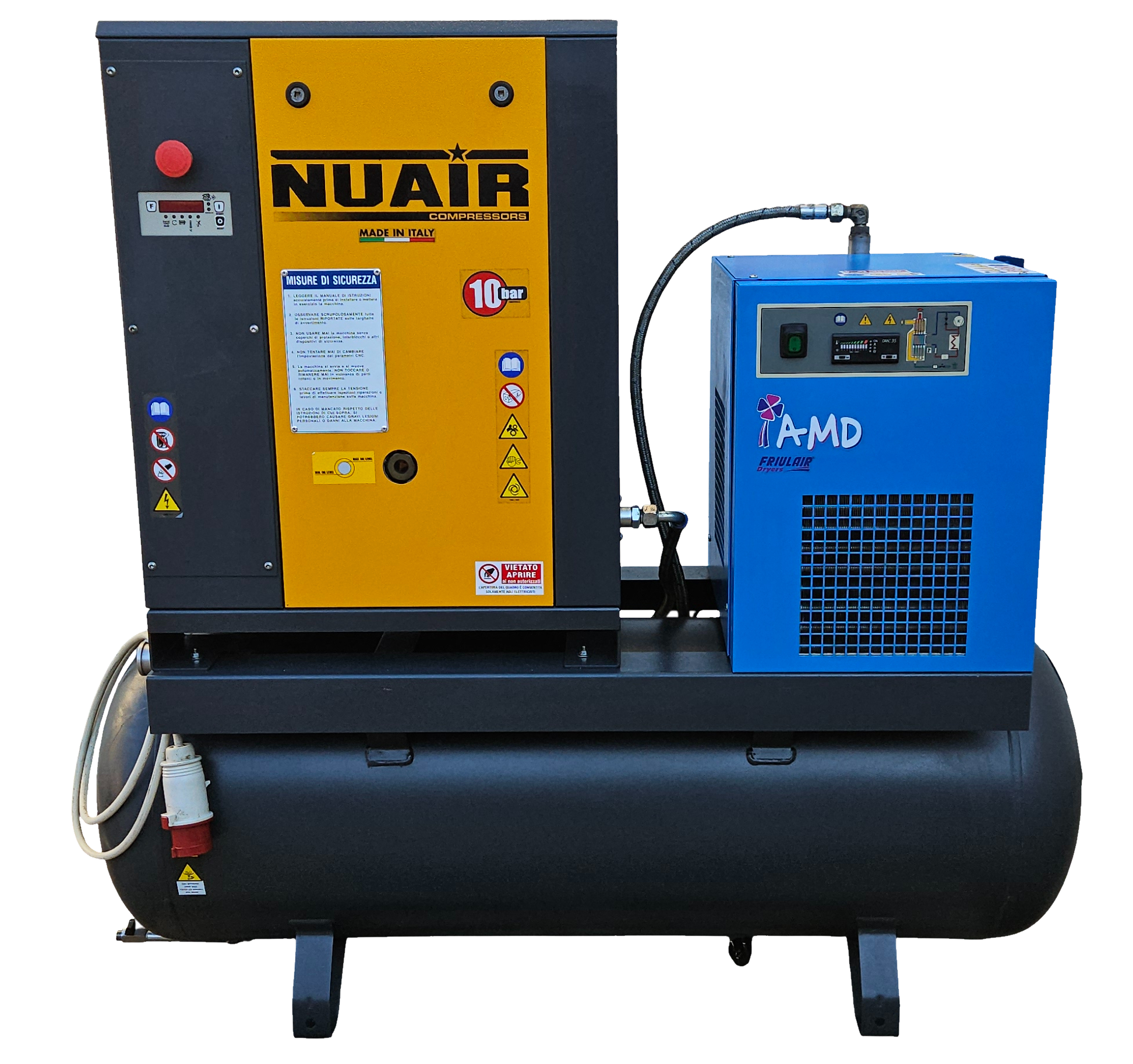 Compressore  rotativo a vite industriale+ essicatore in vendita - foto 4