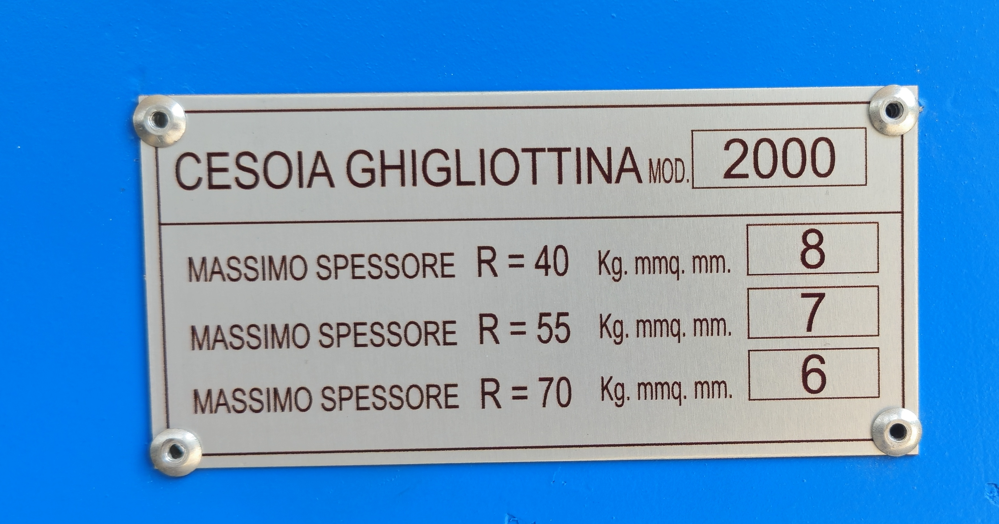 CESOIA A GHIGLIOTTINA MECCANICA BB 2000 X 8 in vendita - foto 5