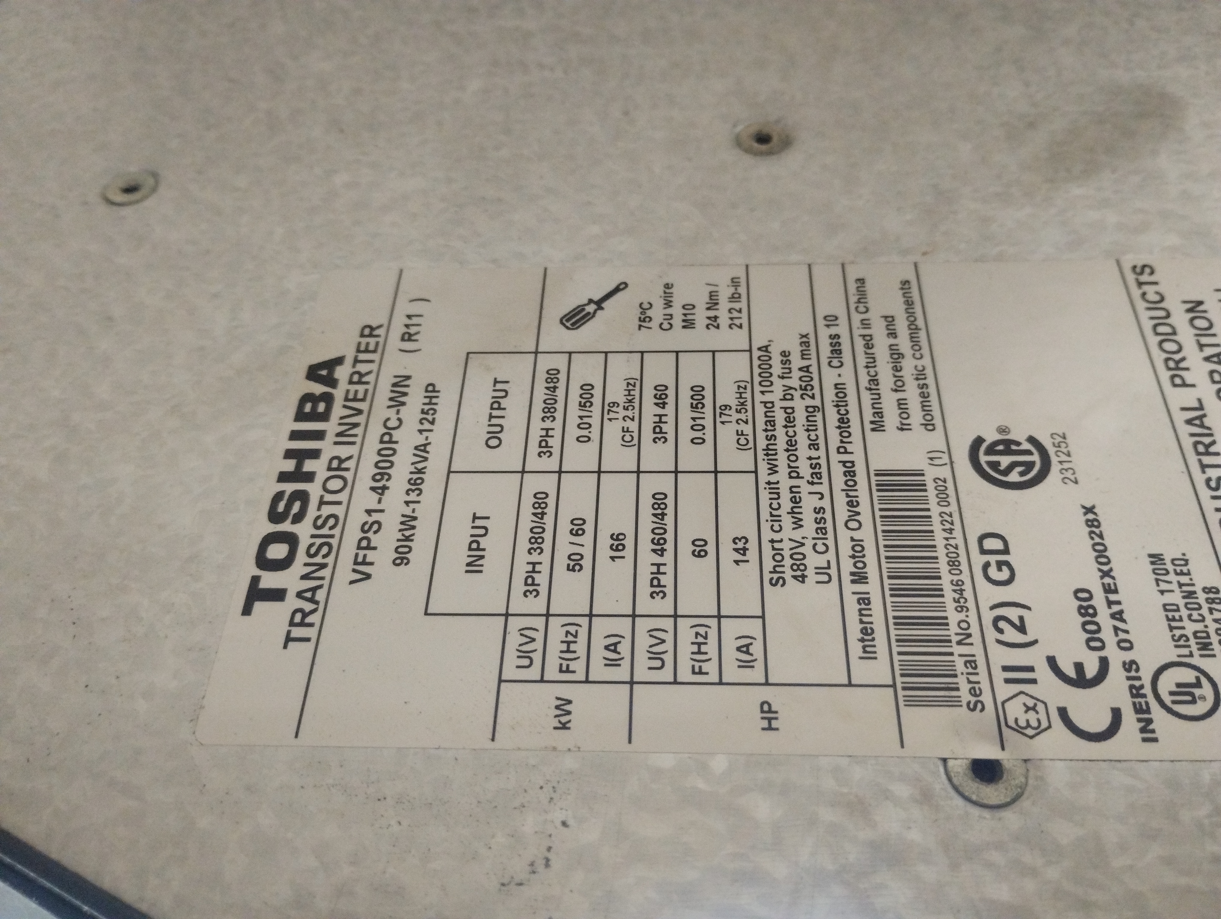 Inverter toshiba 90KW in vendita - foto 2