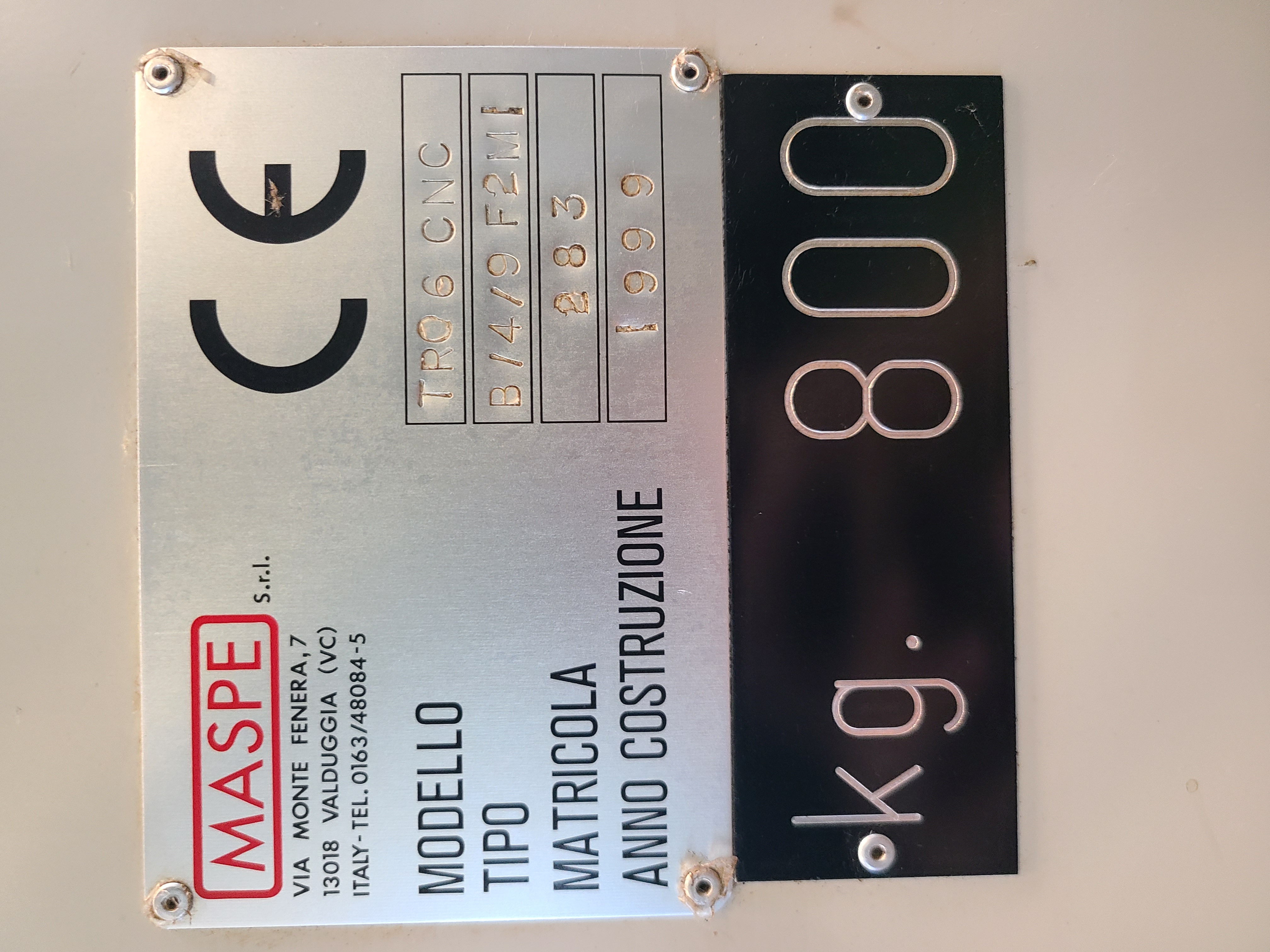 MASPE TRO6 CNC in vendita - foto 3