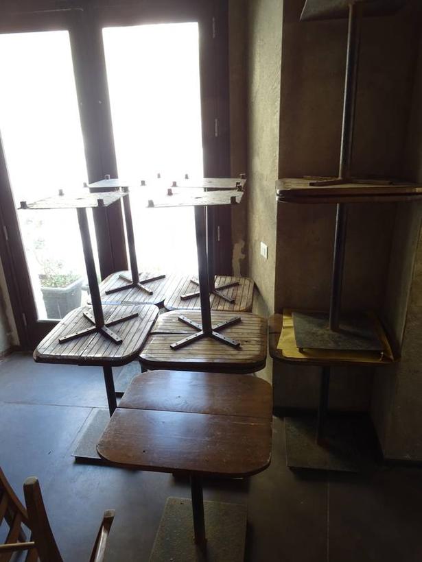 12 Tavolini bar legno massello e ferro lotto unico in vendita - foto 3
