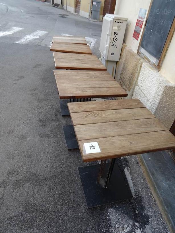 5 Tavolini artigianali legno massello e ferro in vendita - foto 2