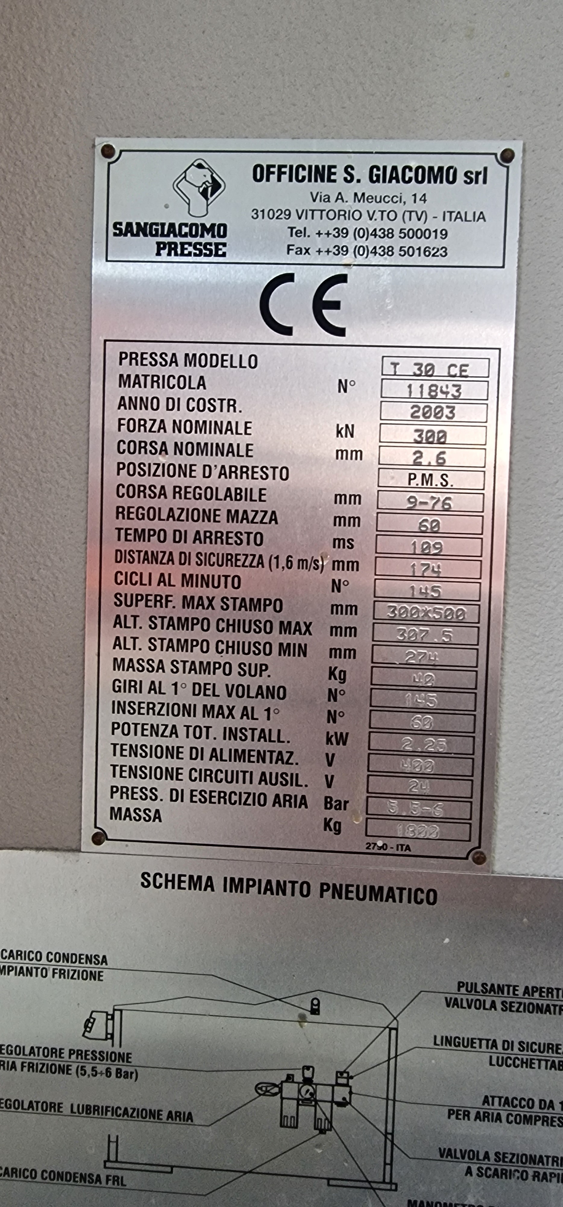 Pressa SANGIACOMO T30 CE in vendita - foto 5