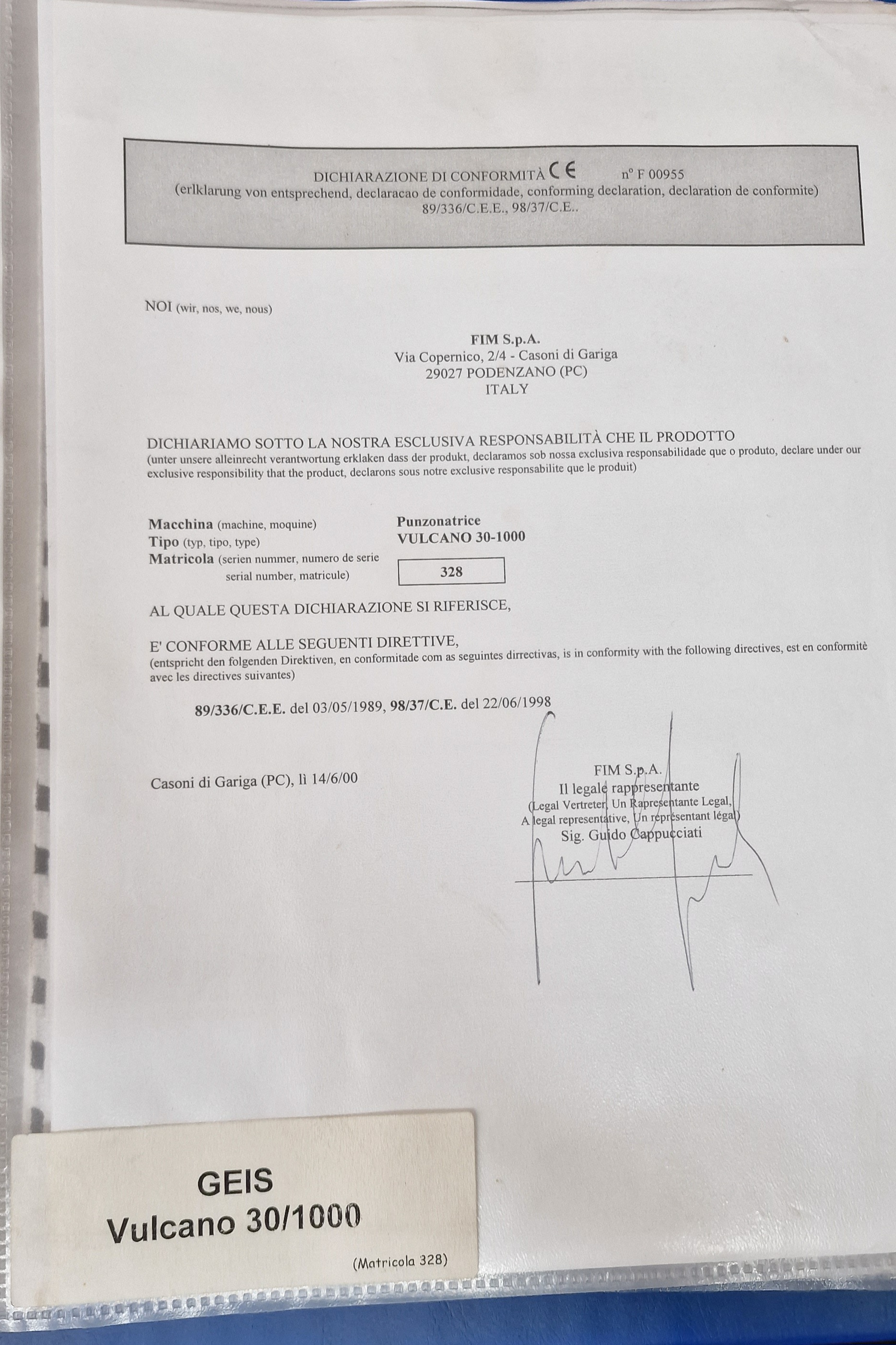 Punzonatrice roditrice SCHIAVI in vendita - foto 8