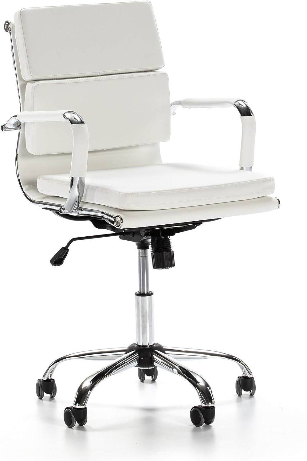 Lotto di 38 Sedie in Pelle bianca in vendita - foto 1