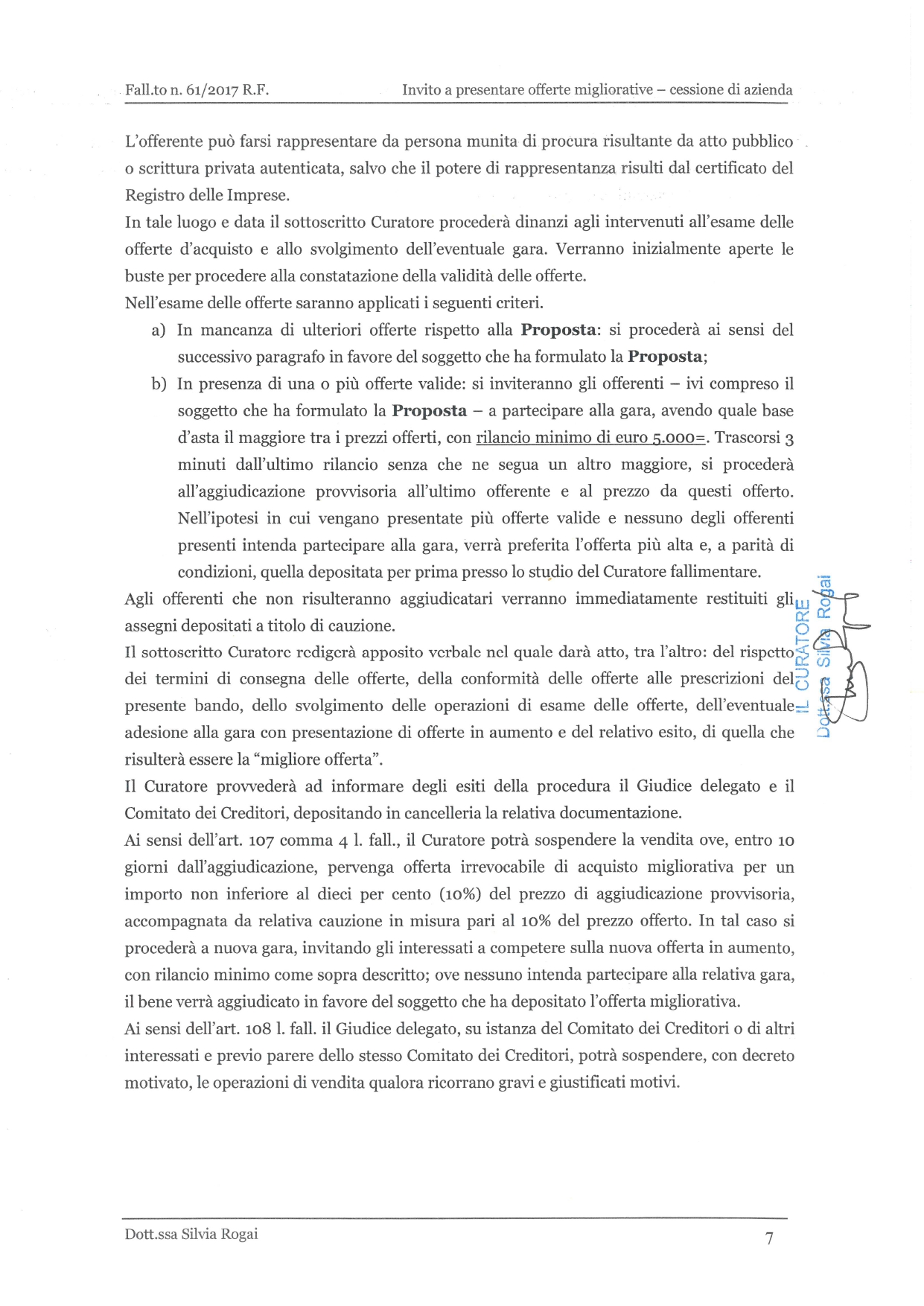 Fall. 61/2017 Trib. di Prato - Cessione azienda in vendita - foto 10