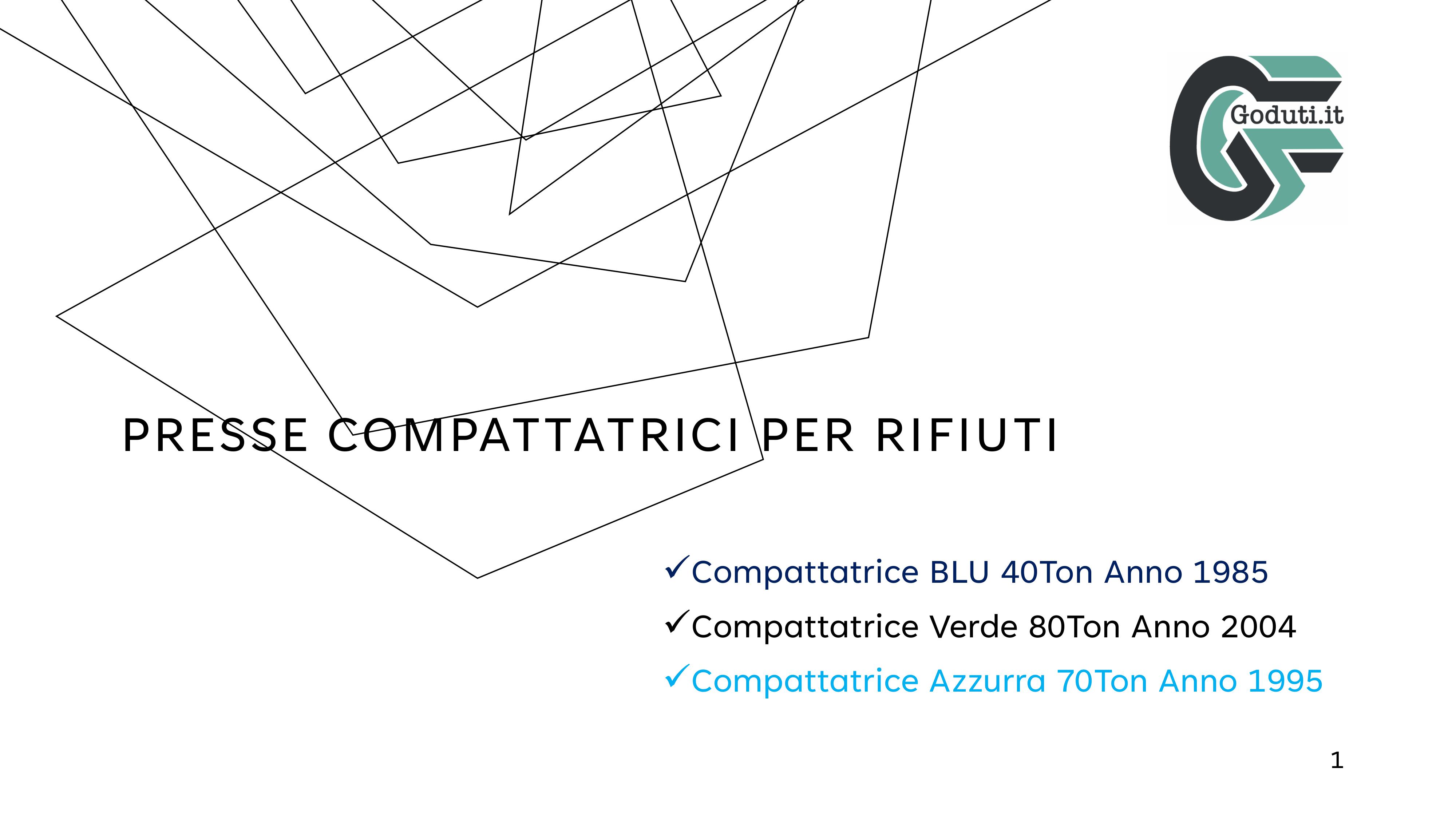 Compattatori per carta (n°03 unità) in vendita - foto 1