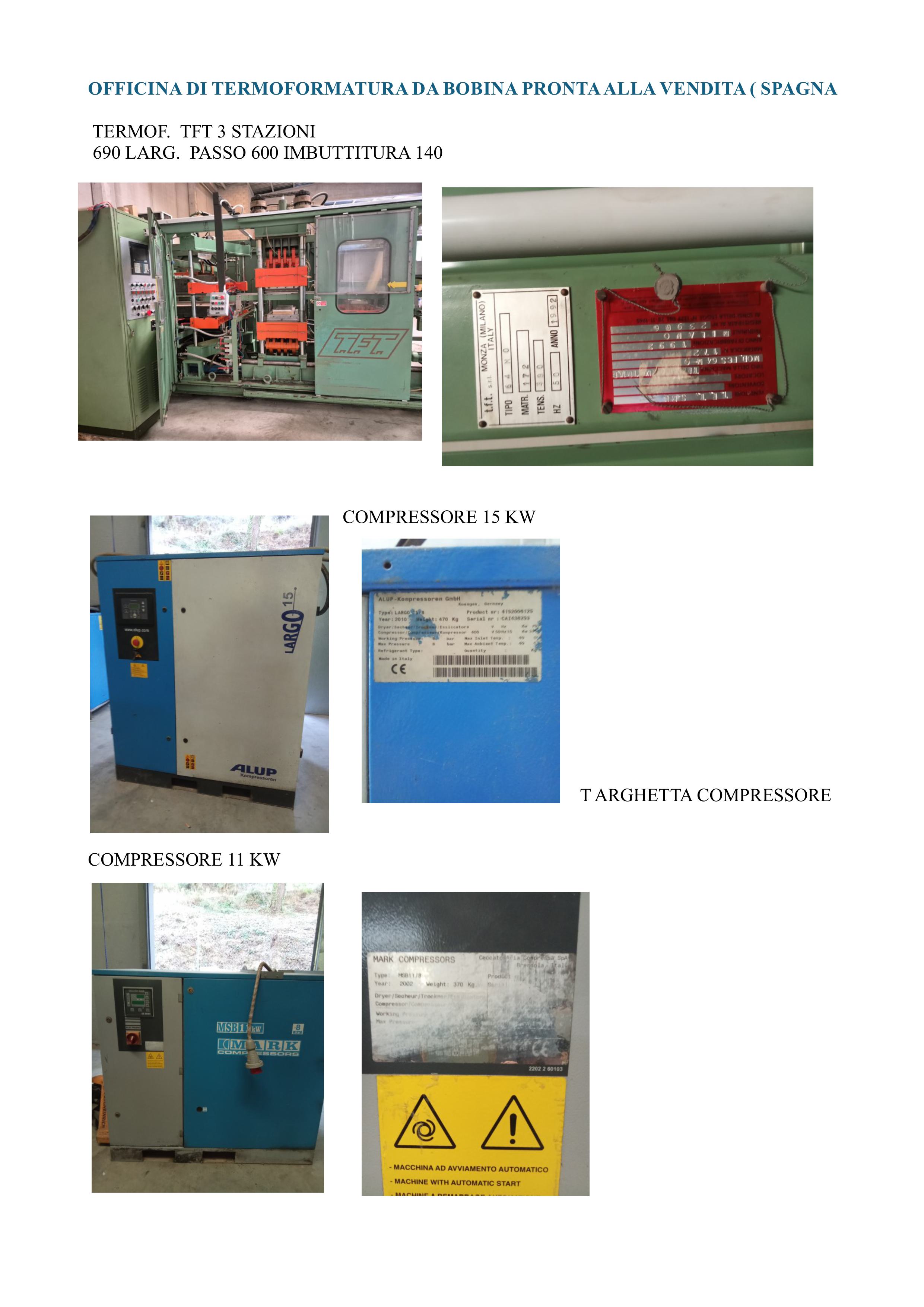OFFICINA DI TERMOFORMATURA DA BOBINA (SPAGNA) pronta  in vendita - foto 2