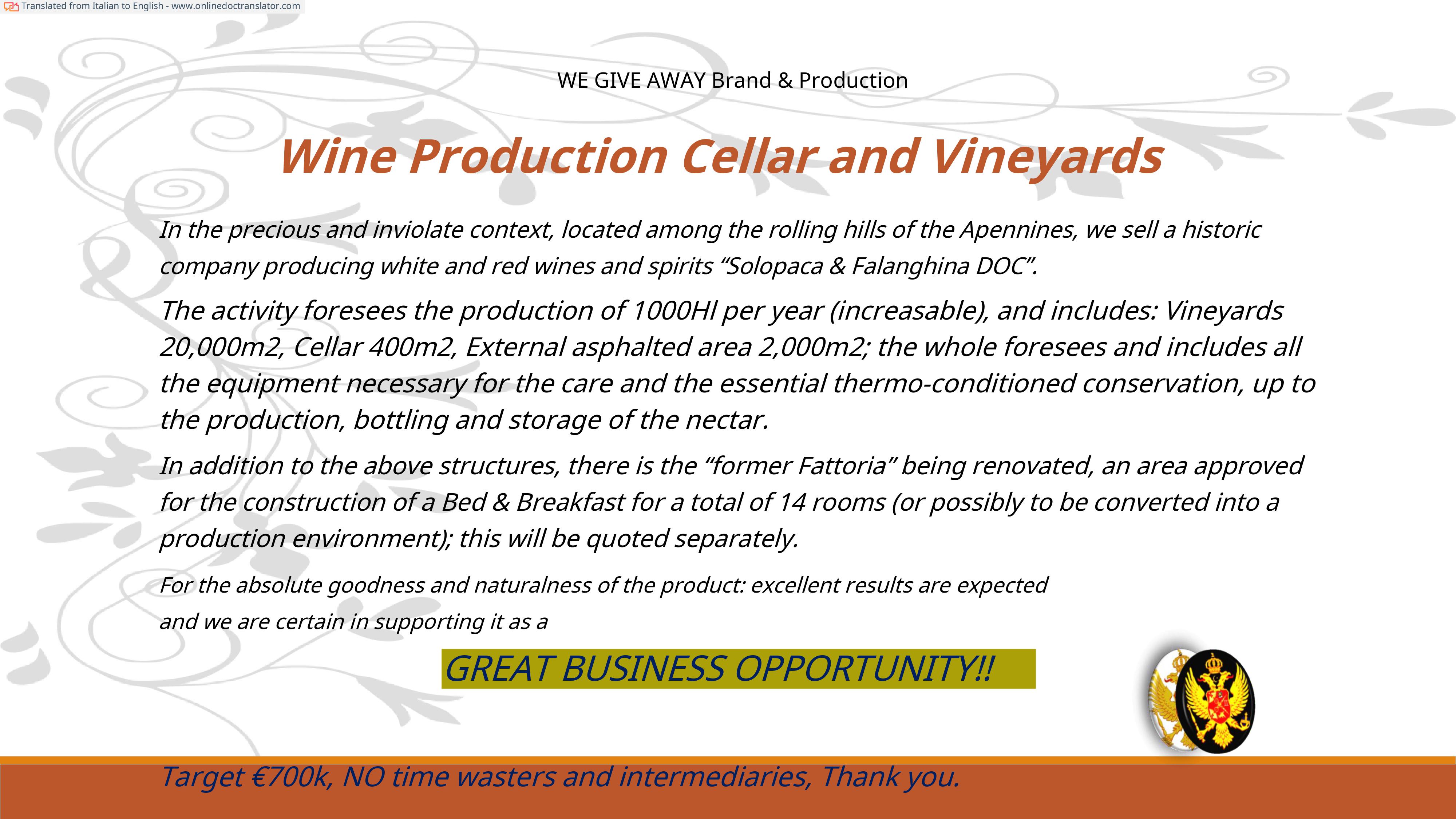 Produzione Vinicola Cantina e Vigne in vendita - foto 2