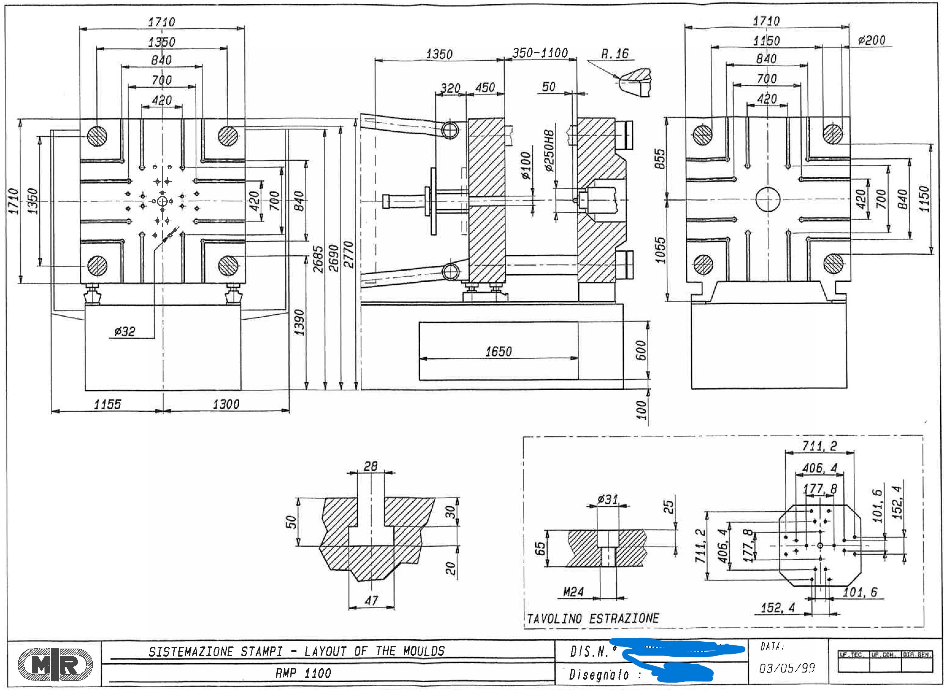 Pressa iniezione MIR 1100 ton + Robot Engel in vendita - foto 4